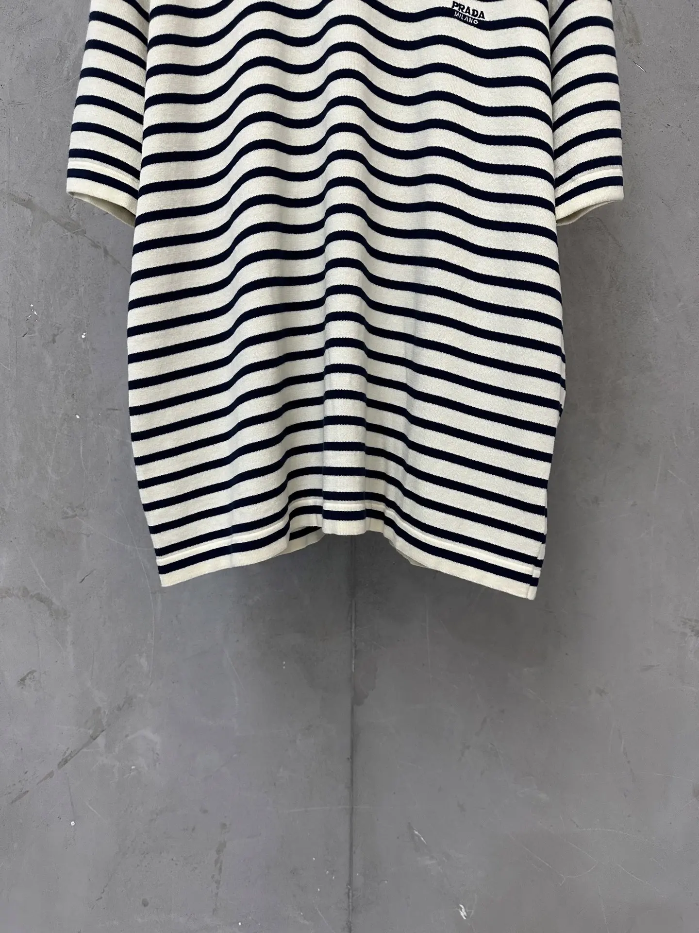 Striped Wool-Blend Knit T-Shirt D22011206 — view 4