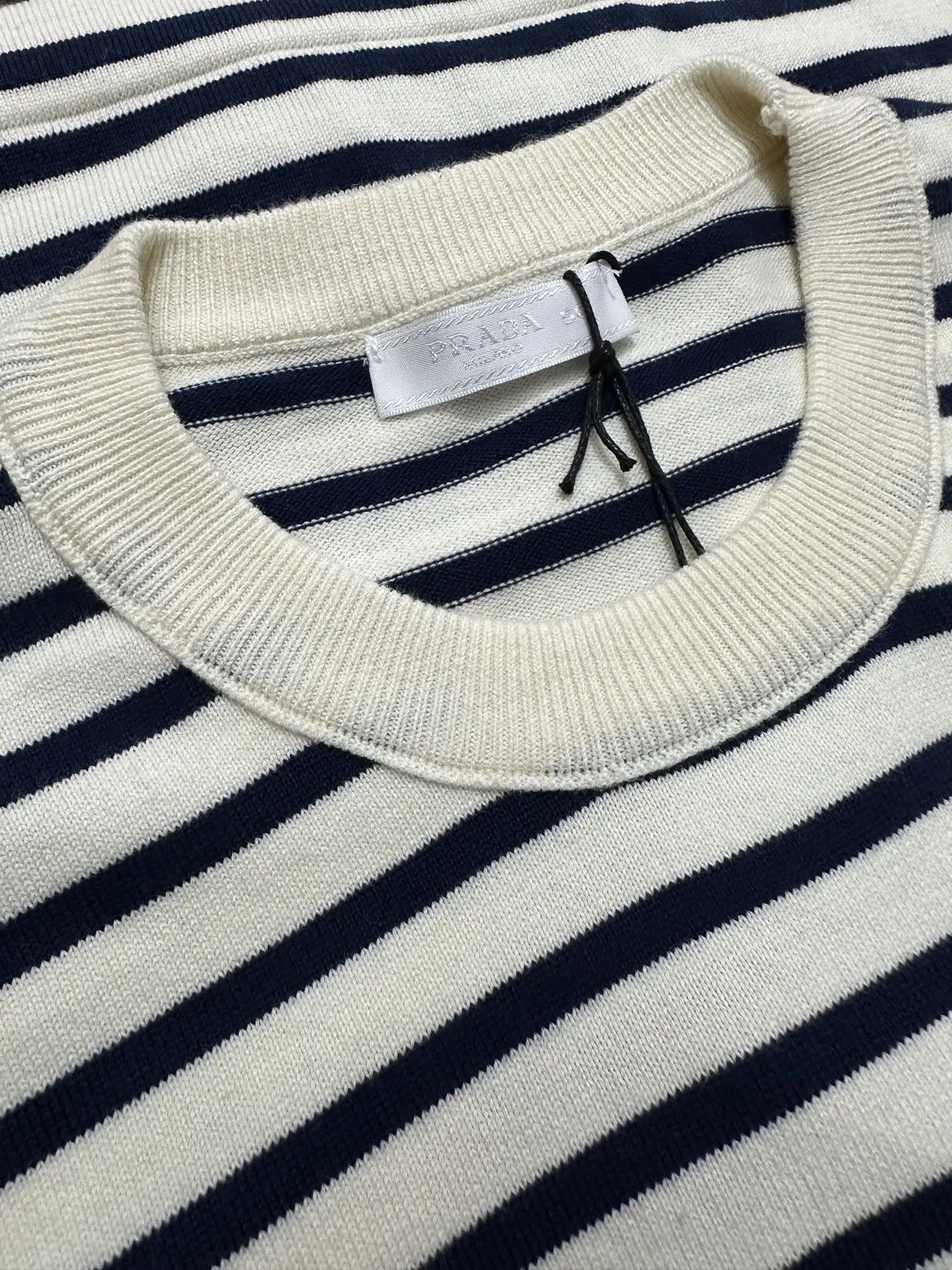 Striped Wool-Blend Knit T-Shirt D22011206 — view 5