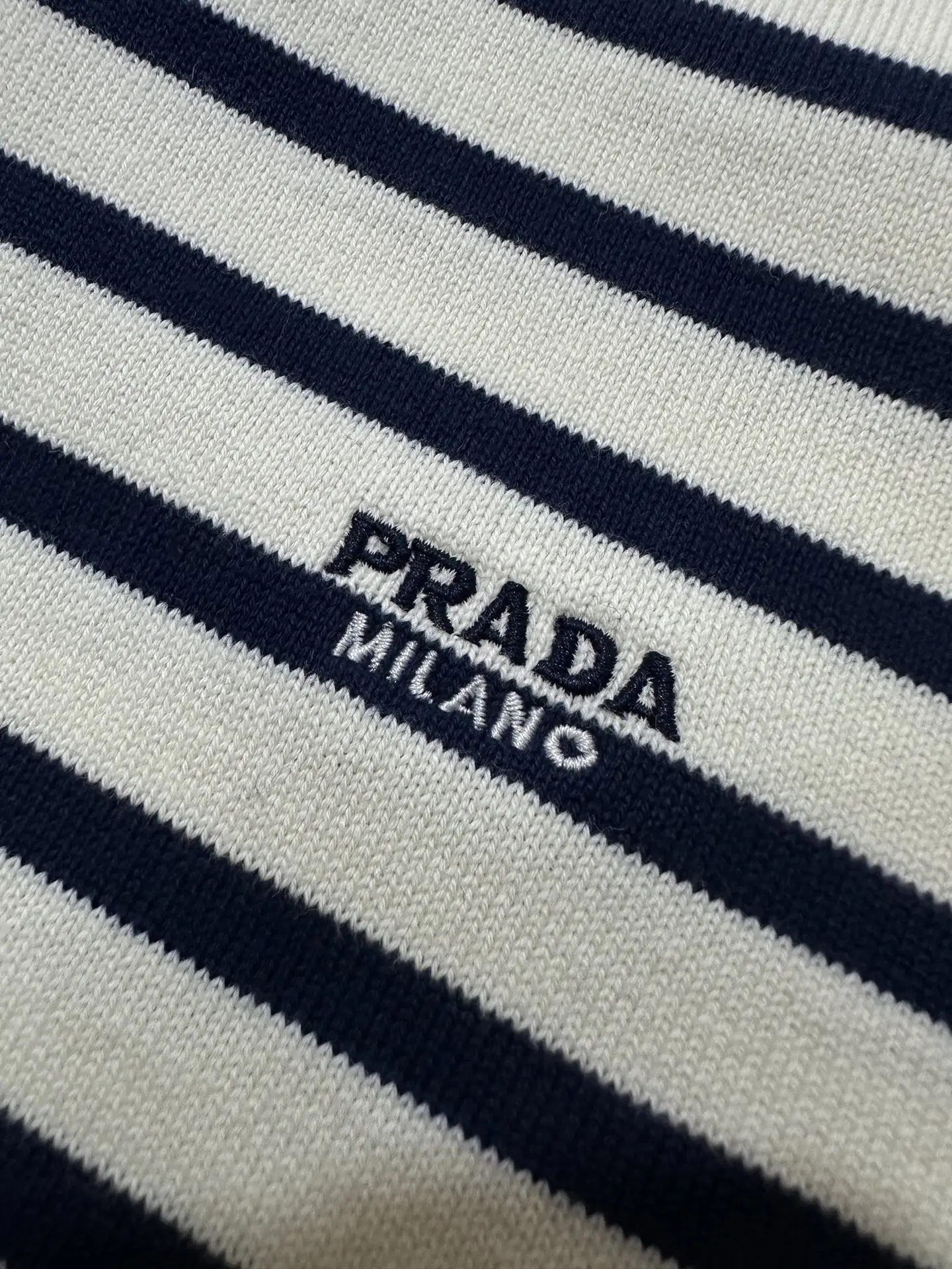Striped Wool-Blend Knit T-Shirt D22011206 — view 6