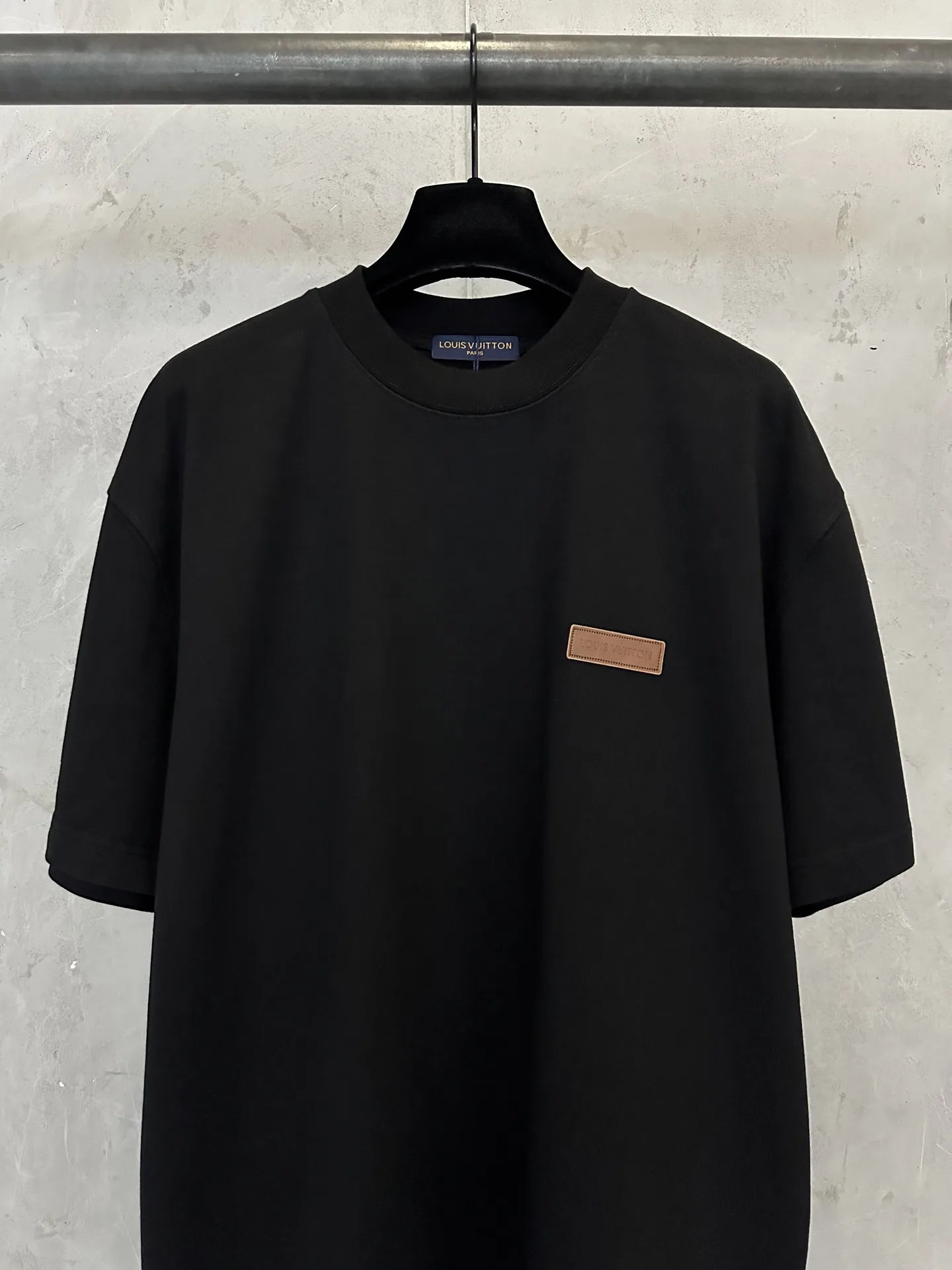 Leather Patch Heavyweight Cotton T-Shirt D22011896 — view 3