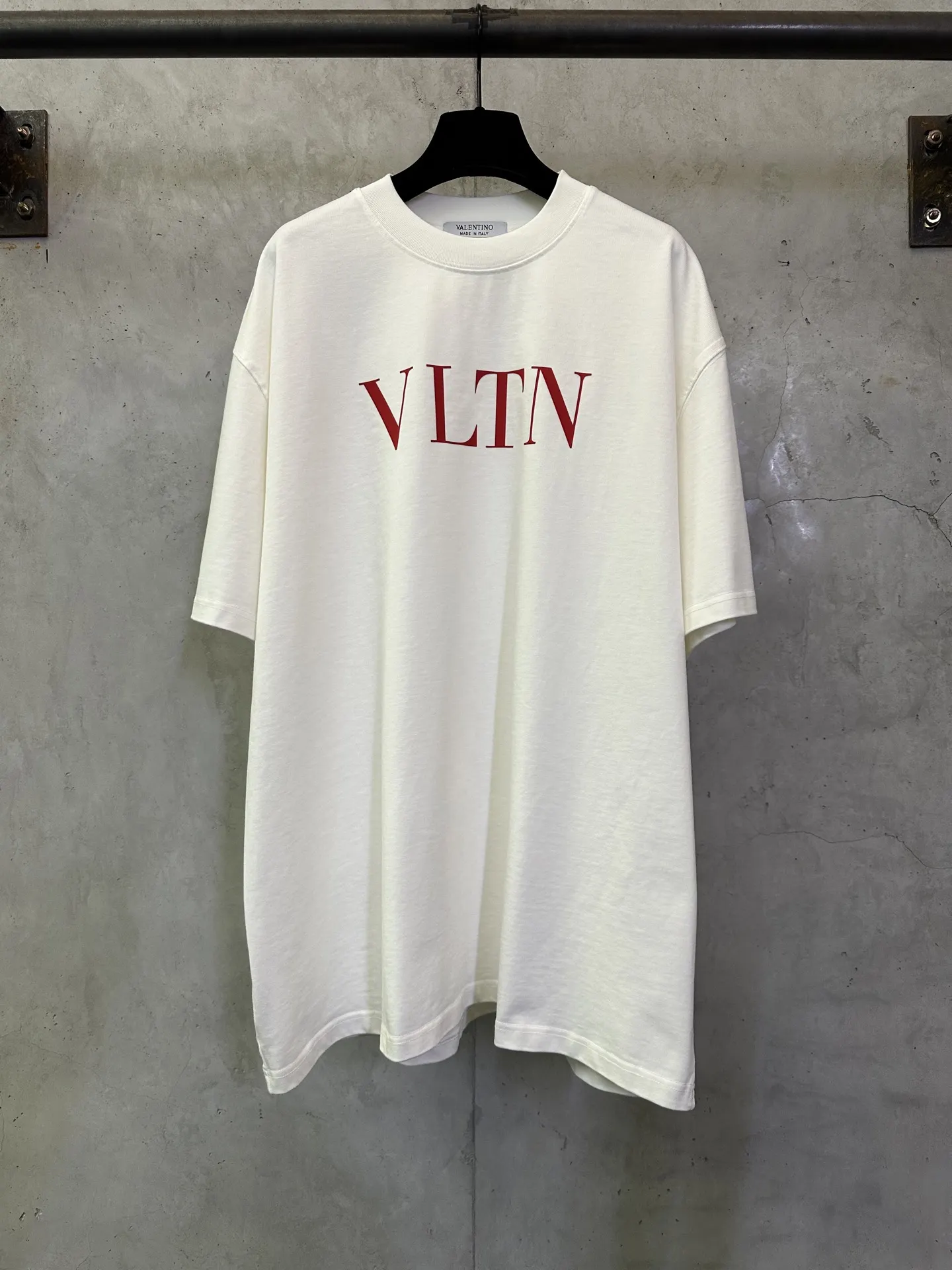 VLTN Logo Print Heavyweight Cotton T-Shirt D22012505