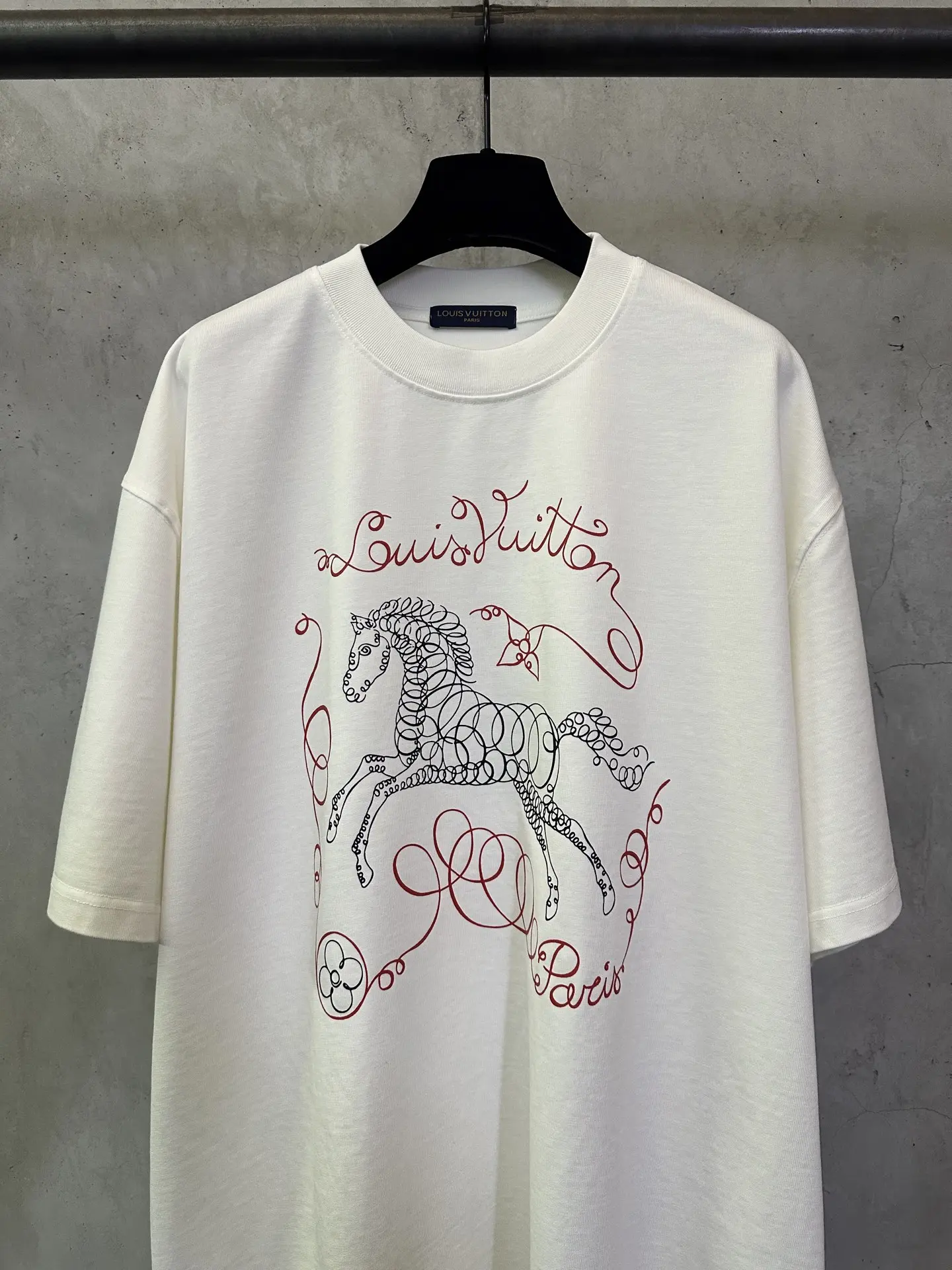 Horse Graphic Print Heavyweight Cotton T-Shirt D22015280 — view 3