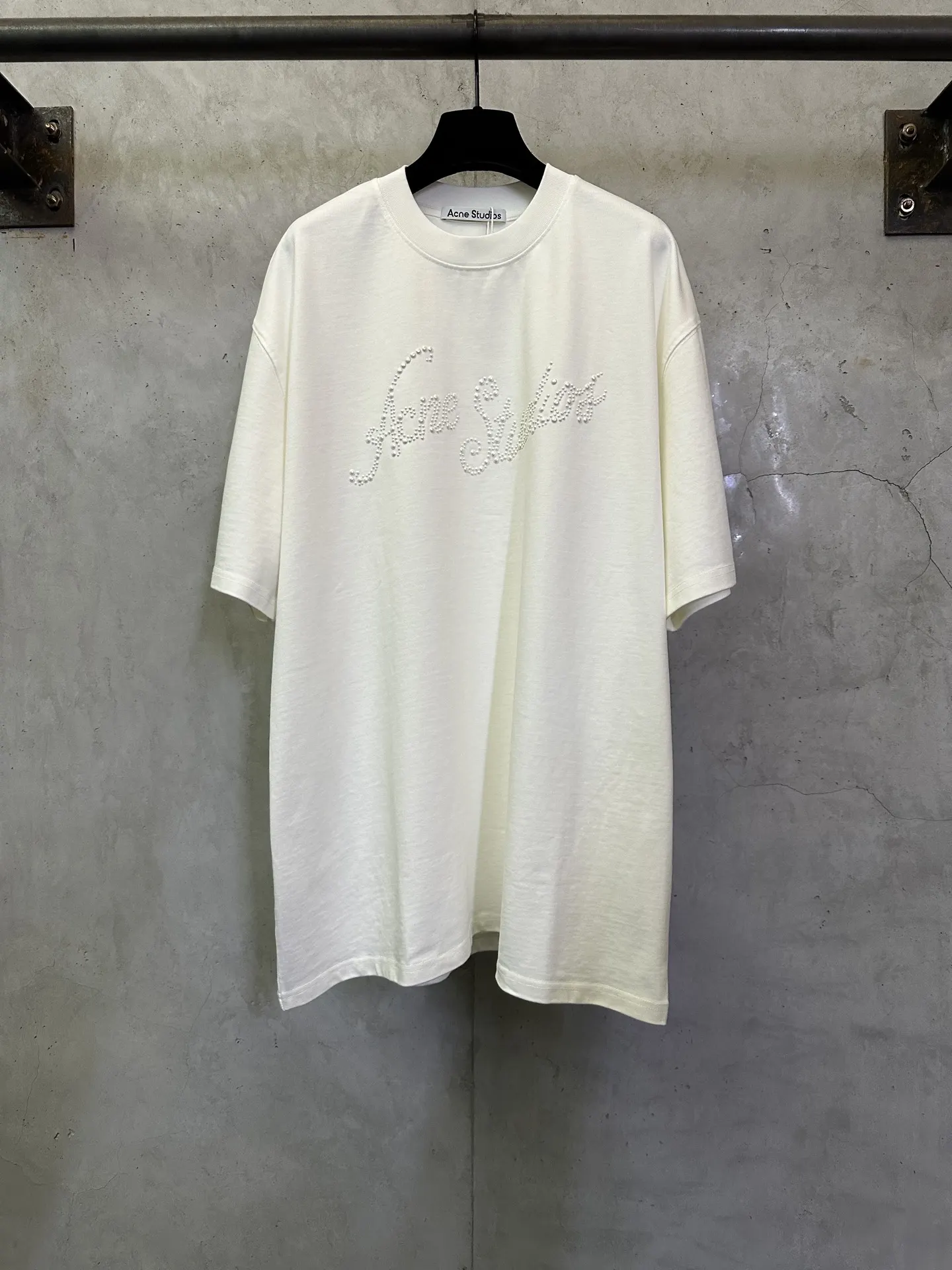 Pearl-Embellished Logo Heavyweight T-Shirt D22512374
