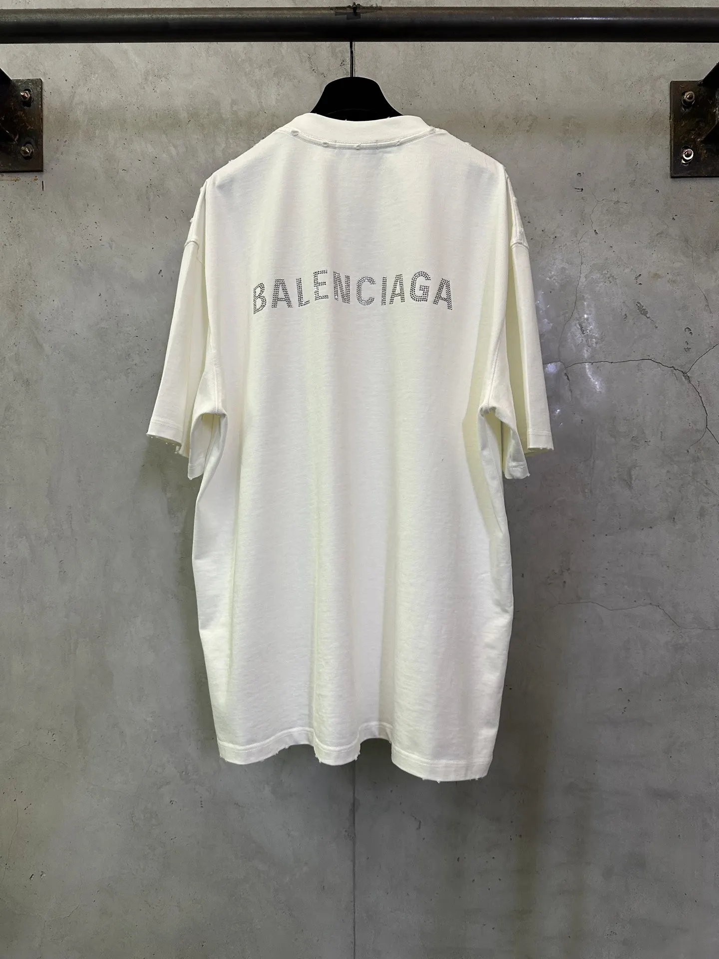 Logo Rhinestone Heavyweight Cotton T-Shirt D22515301 — view 2