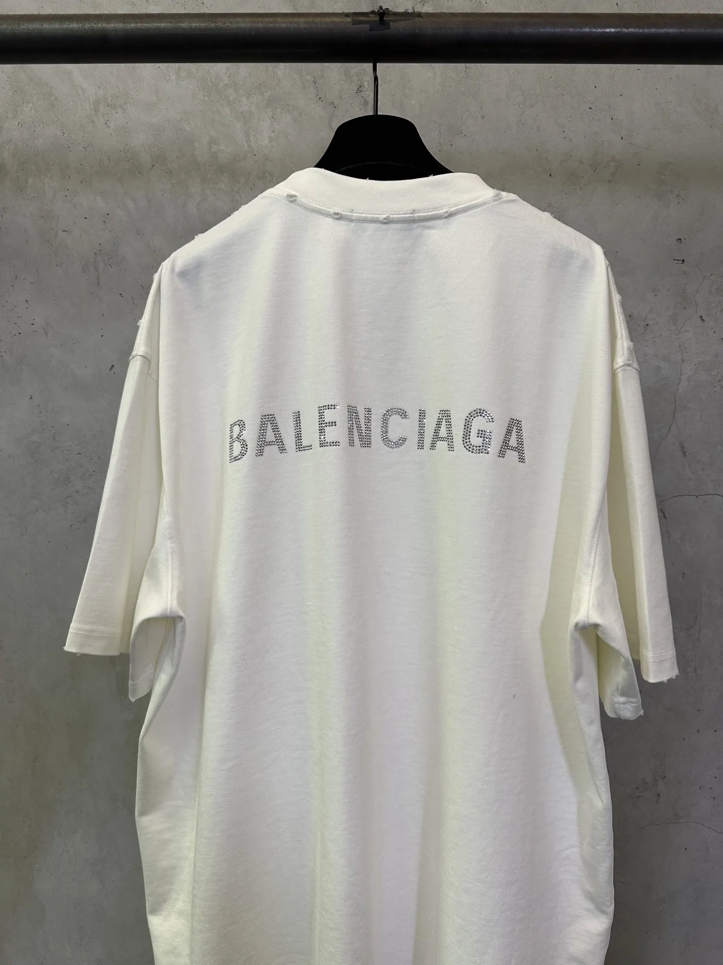 Logo Rhinestone Heavyweight Cotton T-Shirt D22515301 — view 5