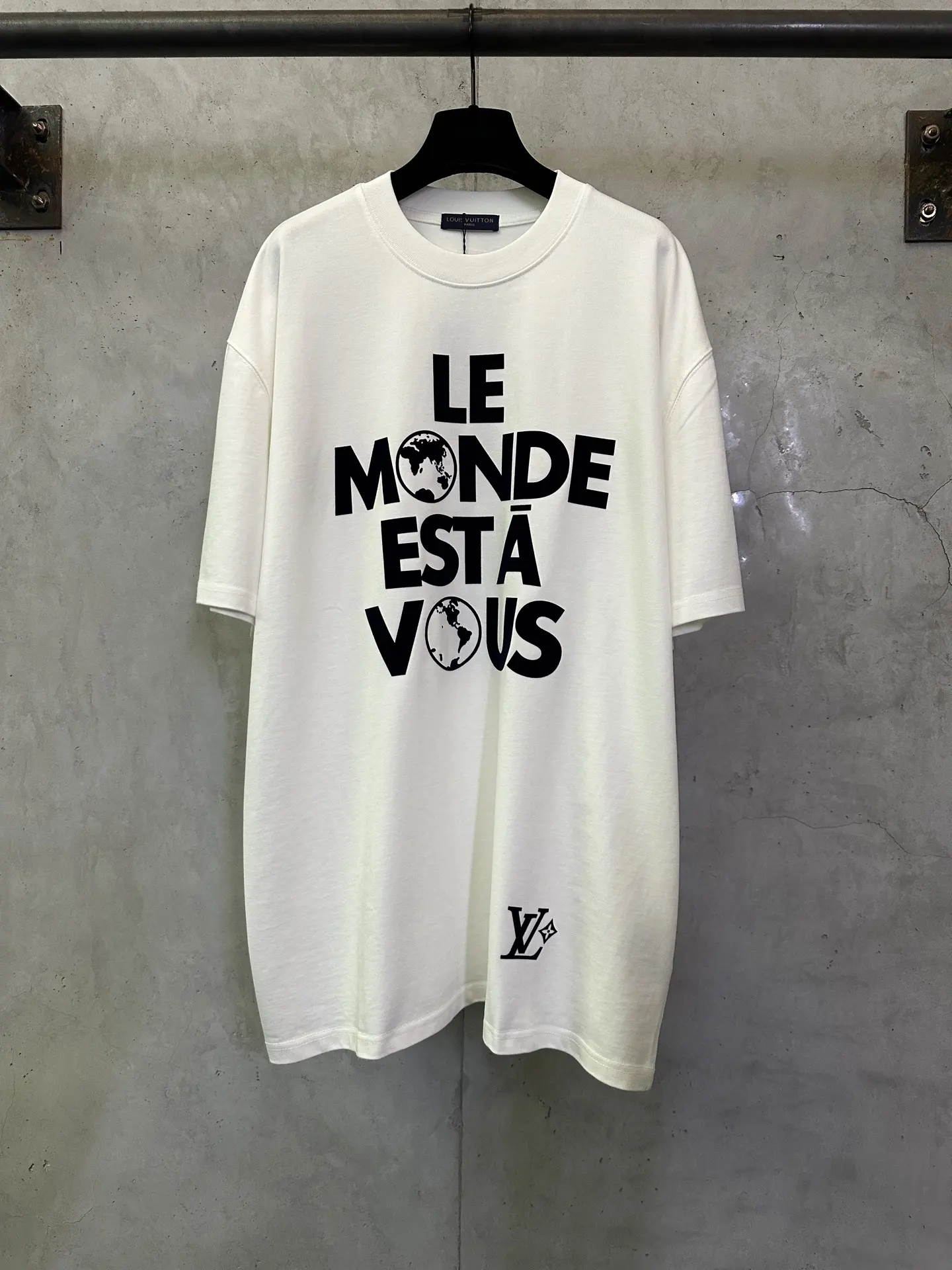 Logo Flocked Heavyweight Cotton T-Shirt D22512498