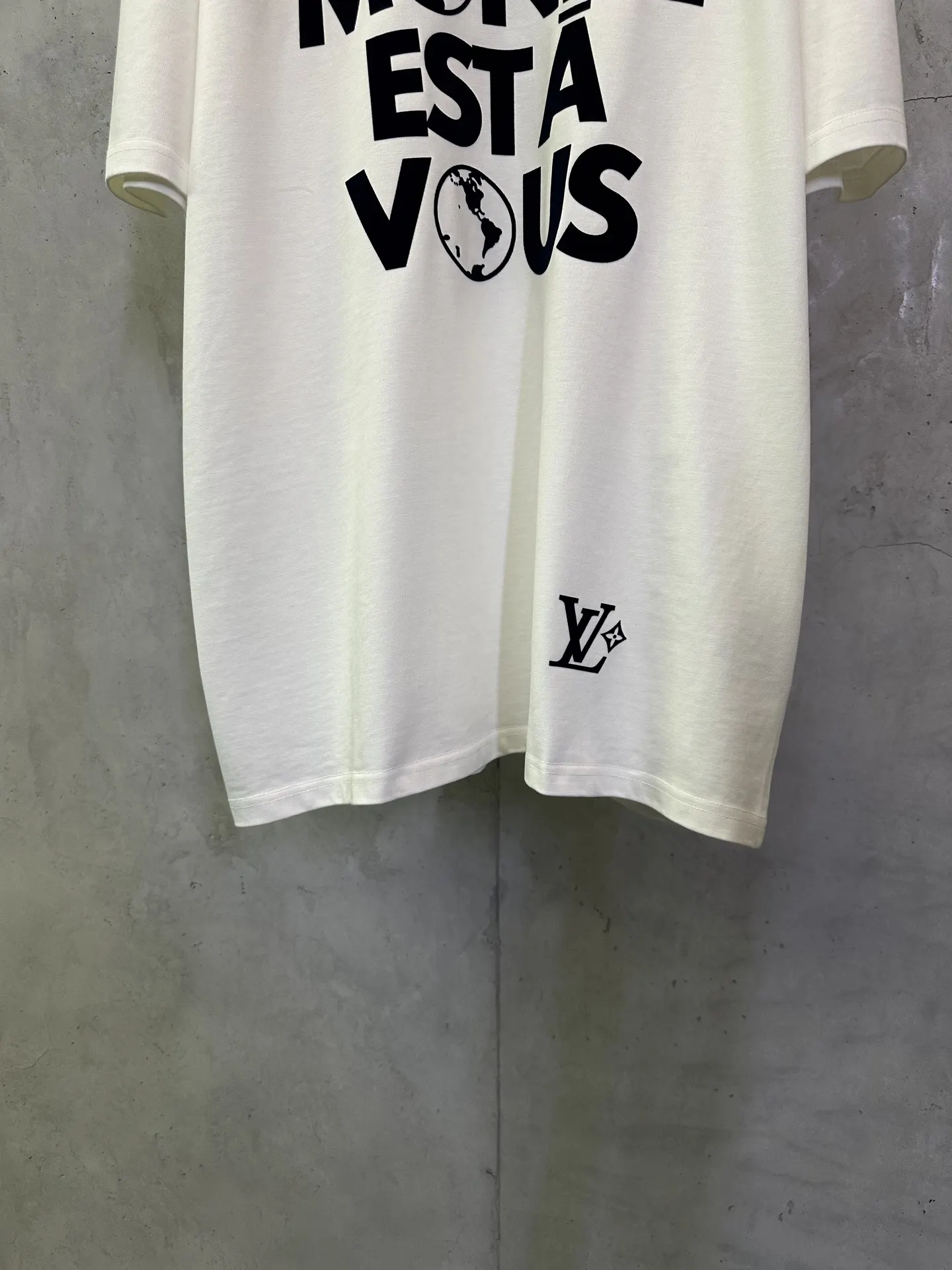 Logo Flocked Heavyweight Cotton T-Shirt D22512498 — view 6