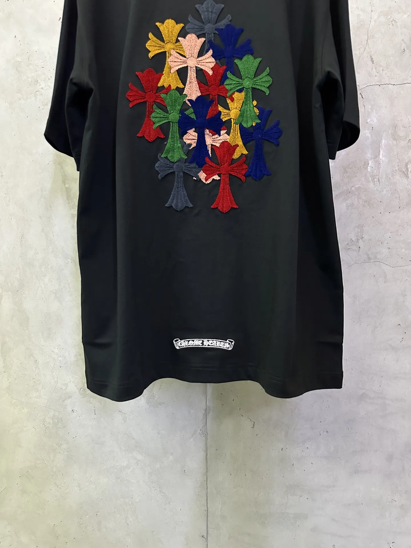 Cross Embroidery Heavyweight Cotton T-Shirt D23012426 — view 6