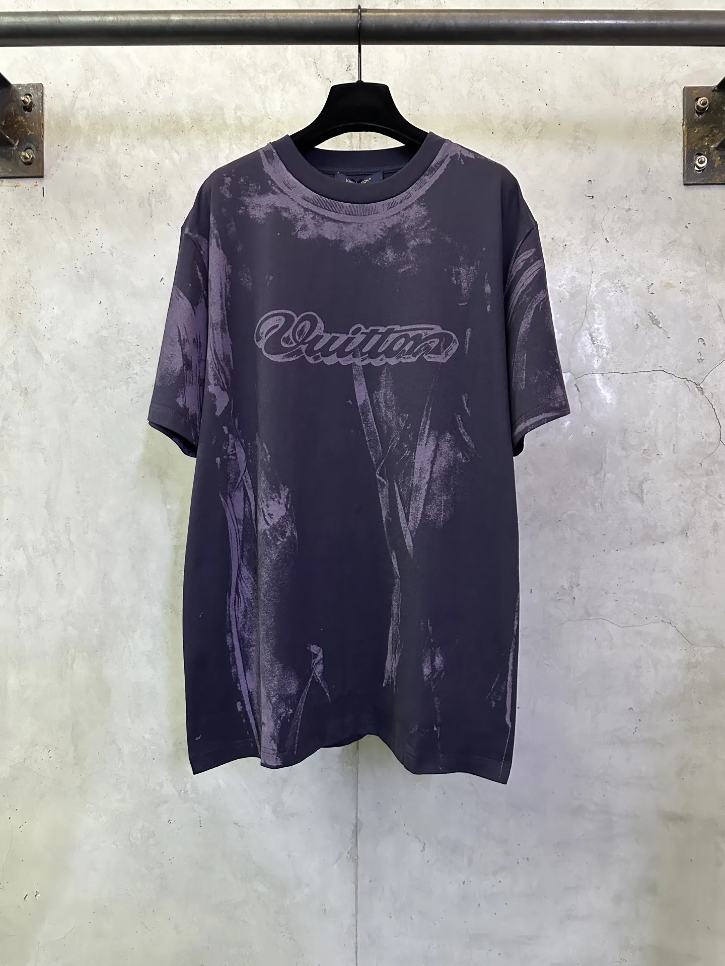 Logo Graffiti Illusion Print Cotton T-Shirt D23012491