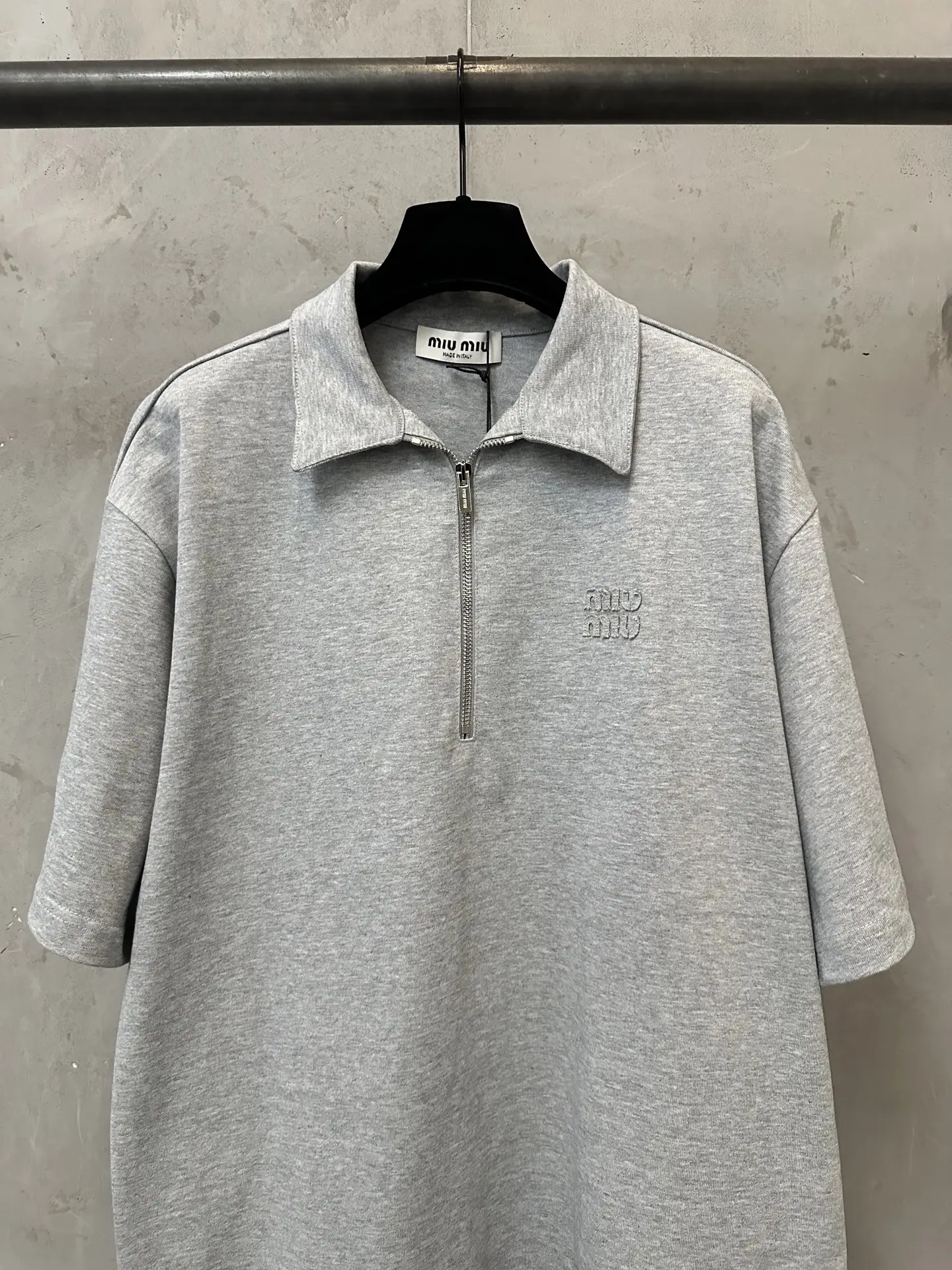 Logo-Embroidered Quarter-Zip Polo Shirt D23011181 — view 3