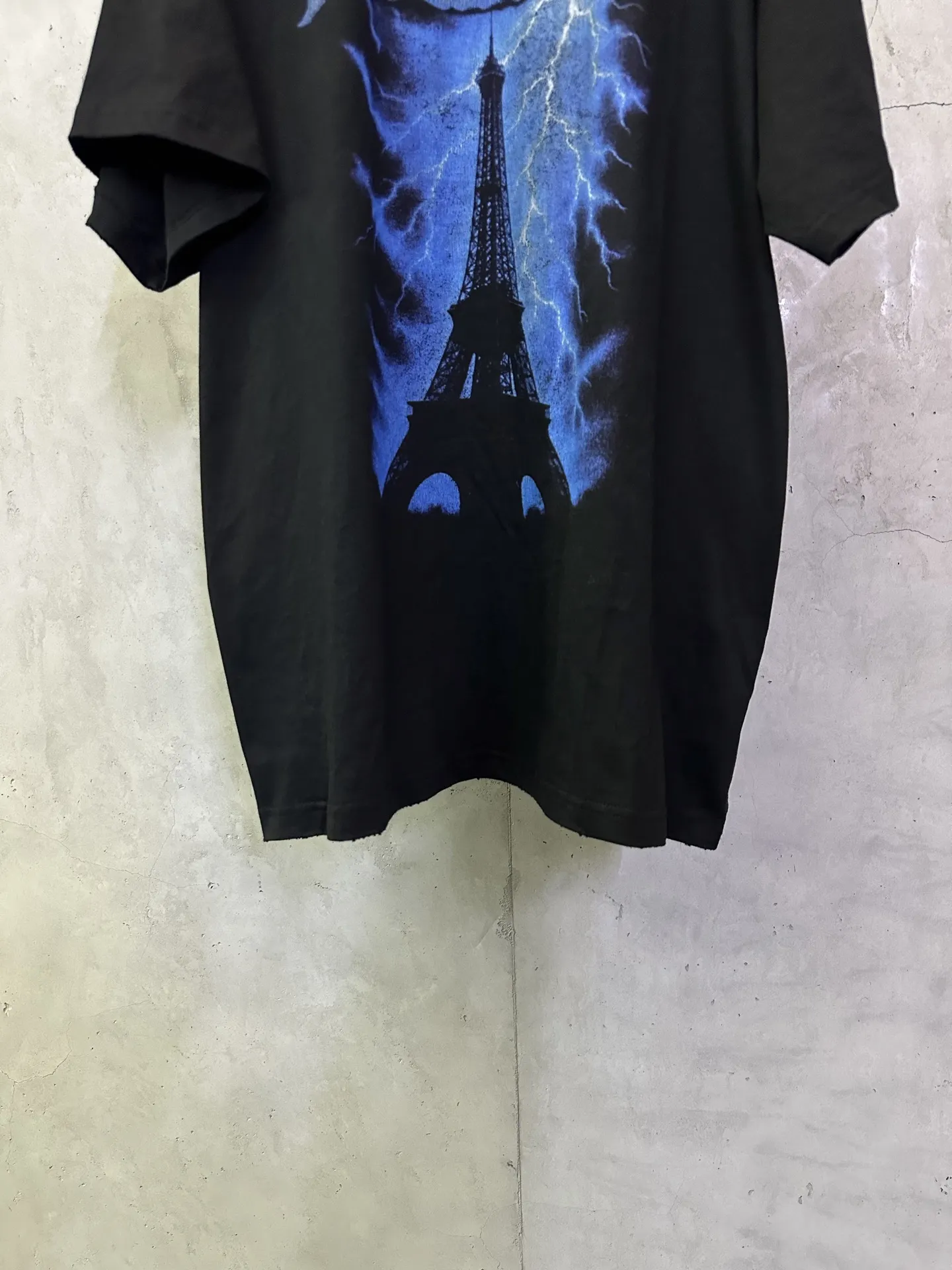 Eiffel Tower Lightning Print Oversized T-Shirt D23512394 — view 4