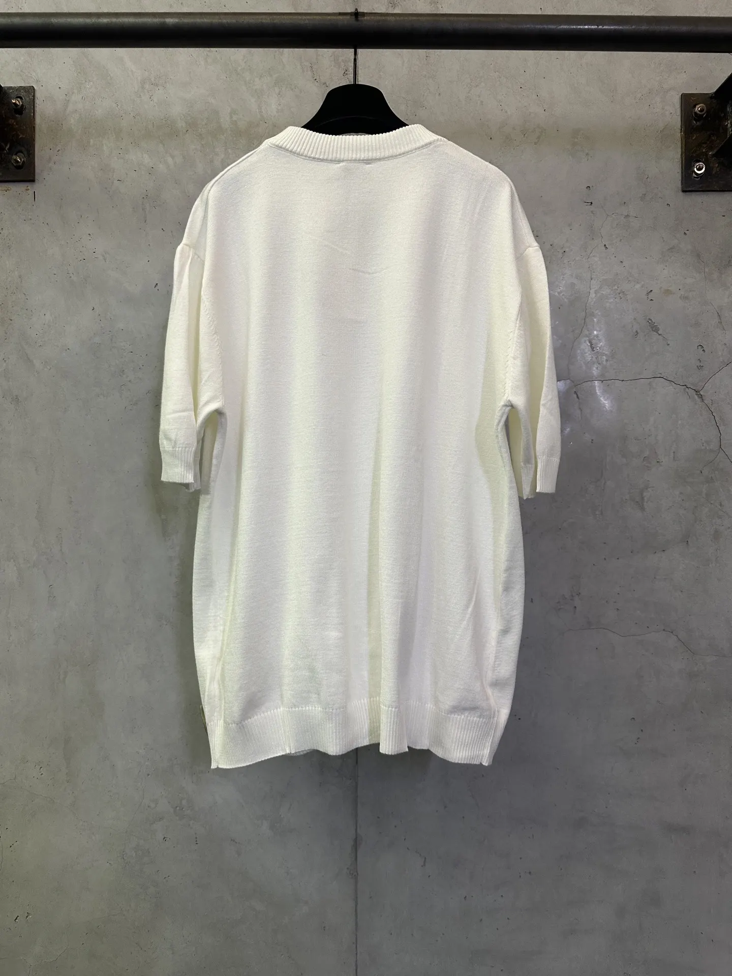 Logo-Embellished Wool and Cotton-Blend Knit T-Shirt D23512433 — view 2