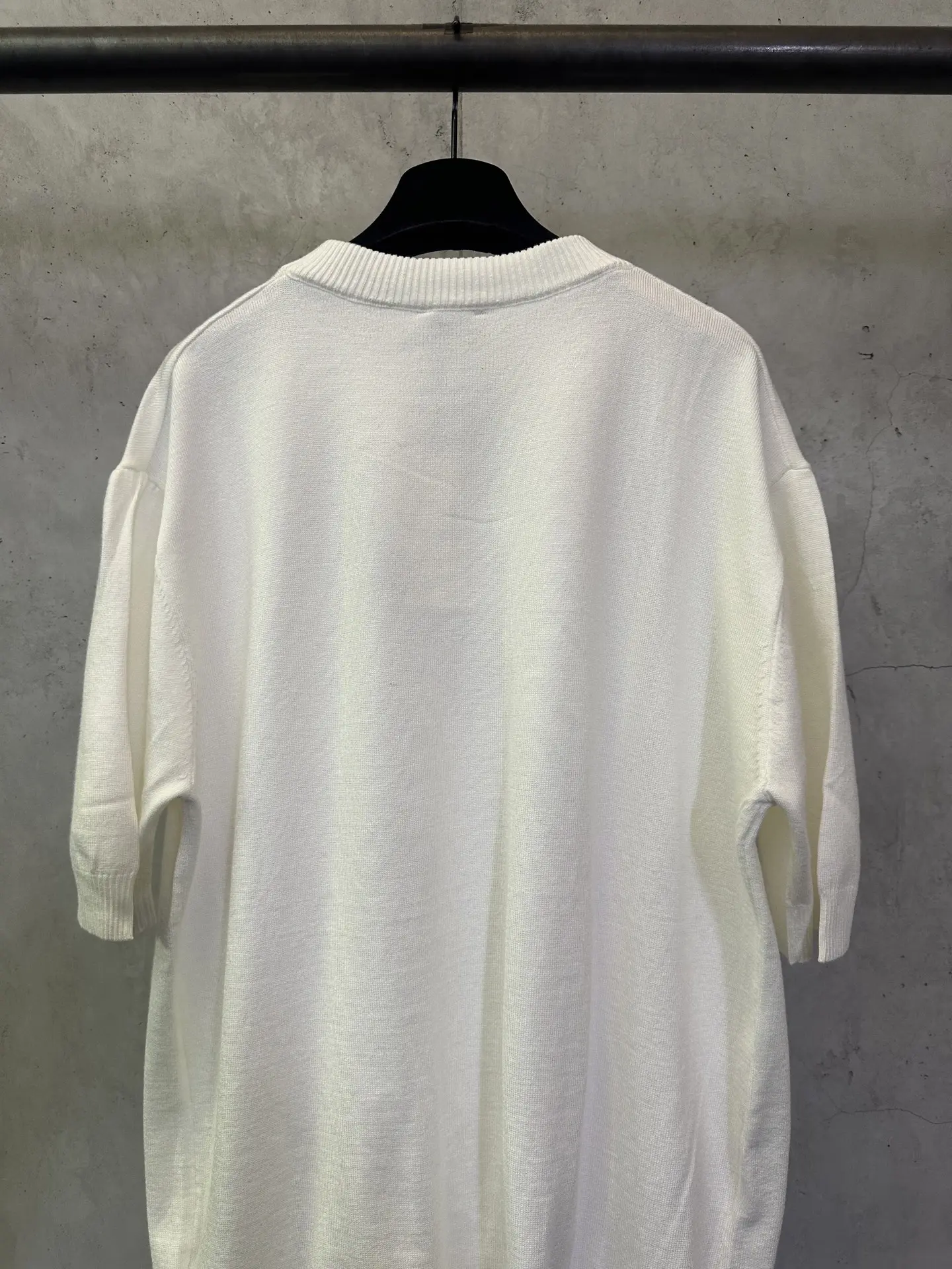 Logo-Embellished Wool and Cotton-Blend Knit T-Shirt D23512433 — view 5