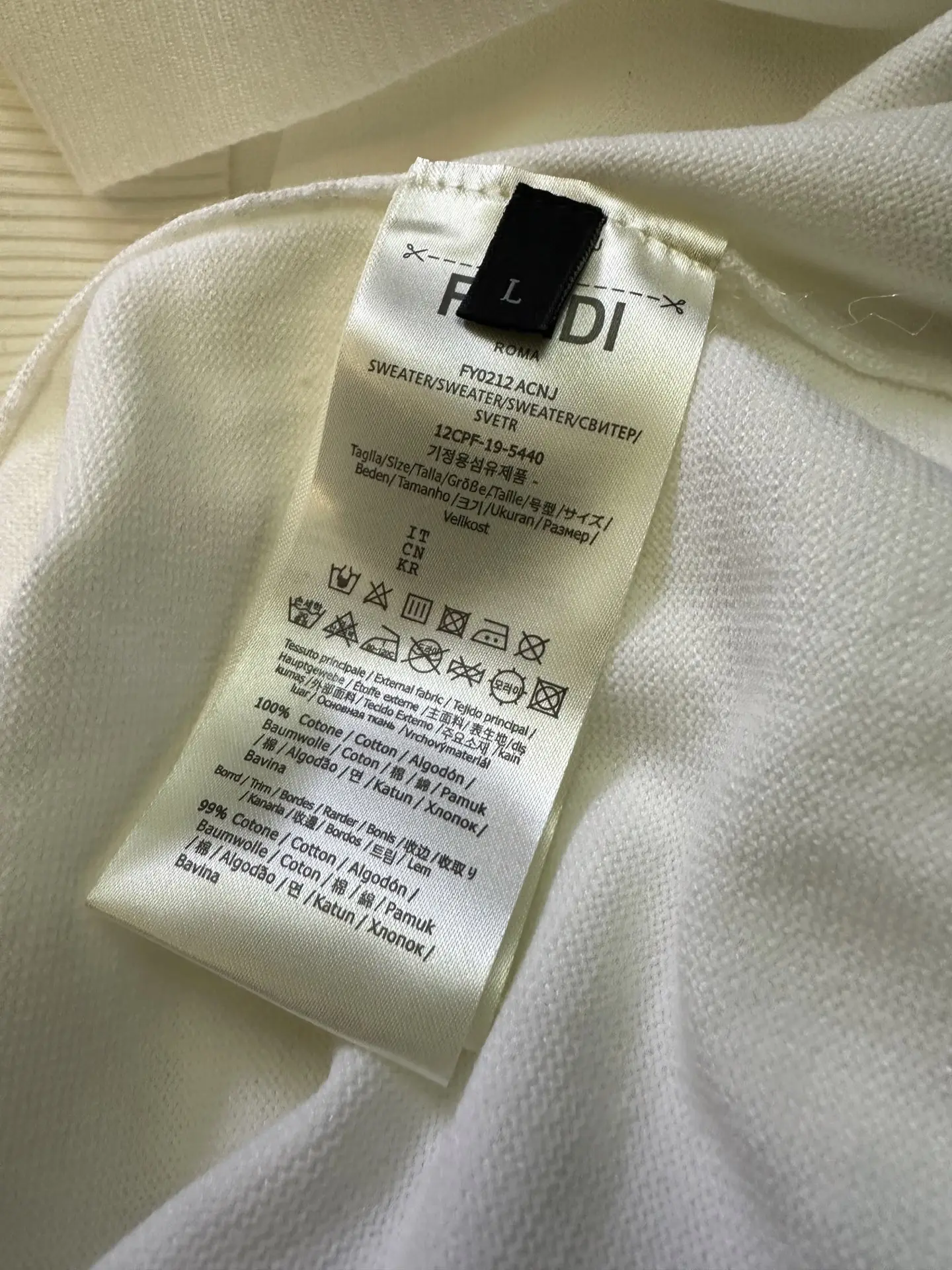 Logo-Embellished Wool and Cotton-Blend Knit T-Shirt D23512433 — view 9