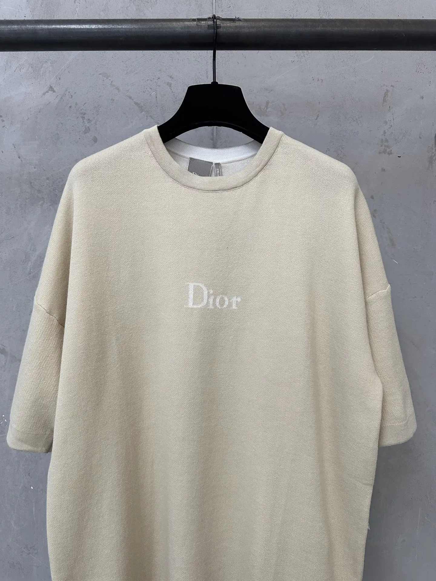 Logo Jacquard Cotton Knit T-Shirt D24018896 — view 3