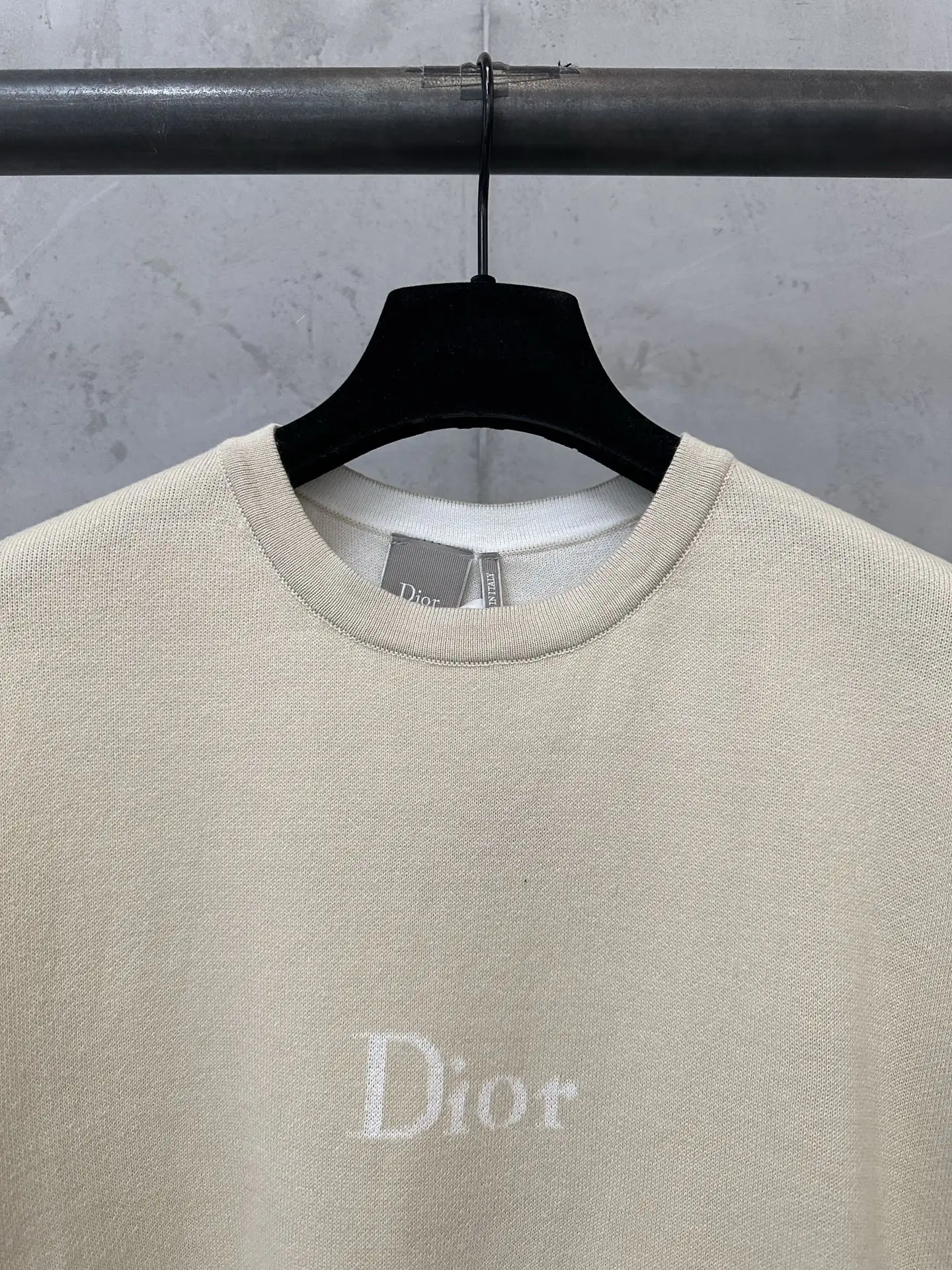 Logo Jacquard Cotton Knit T-Shirt D24018896 — view 5