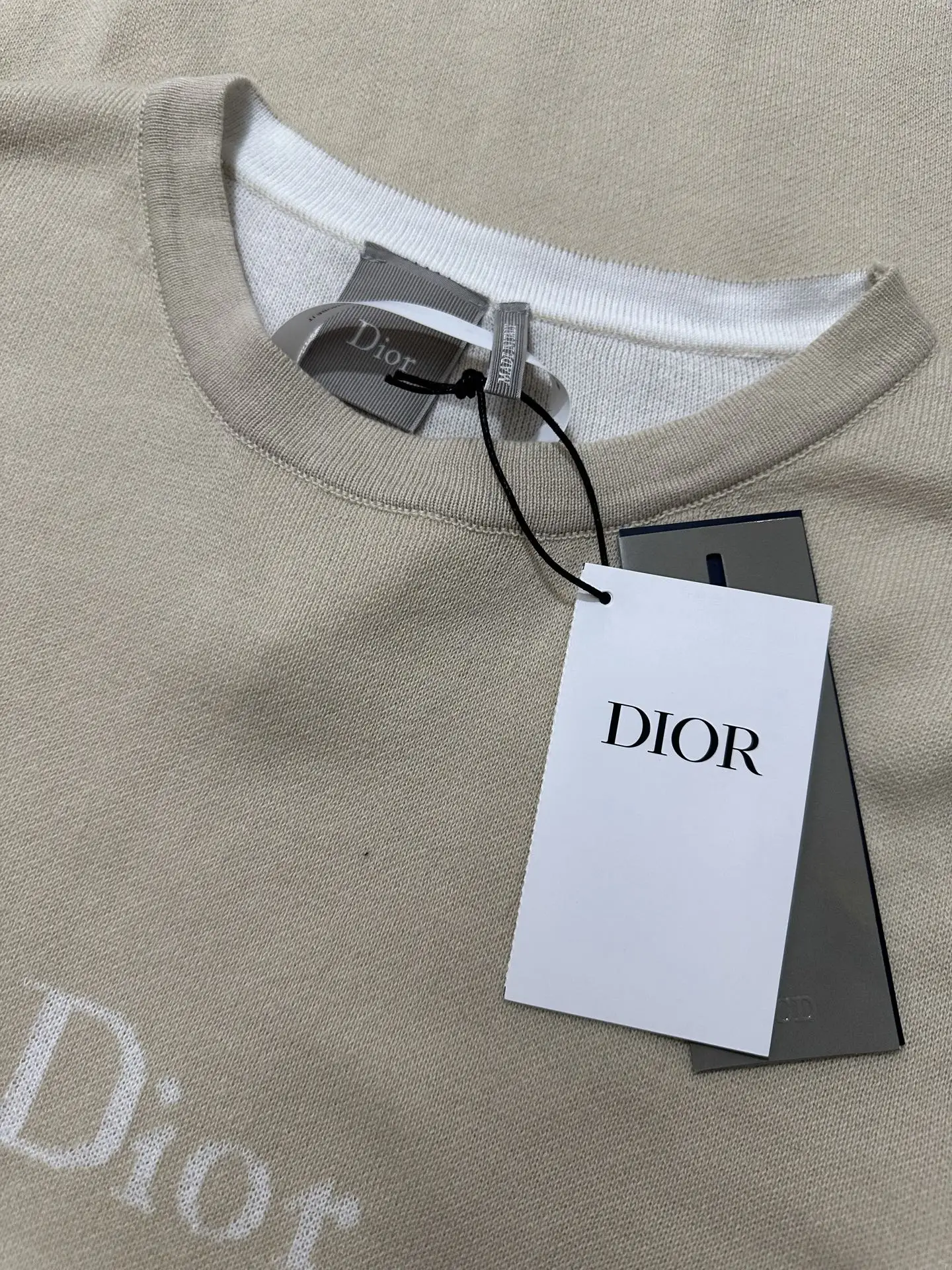 Logo Jacquard Cotton Knit T-Shirt D24018896 — view 6