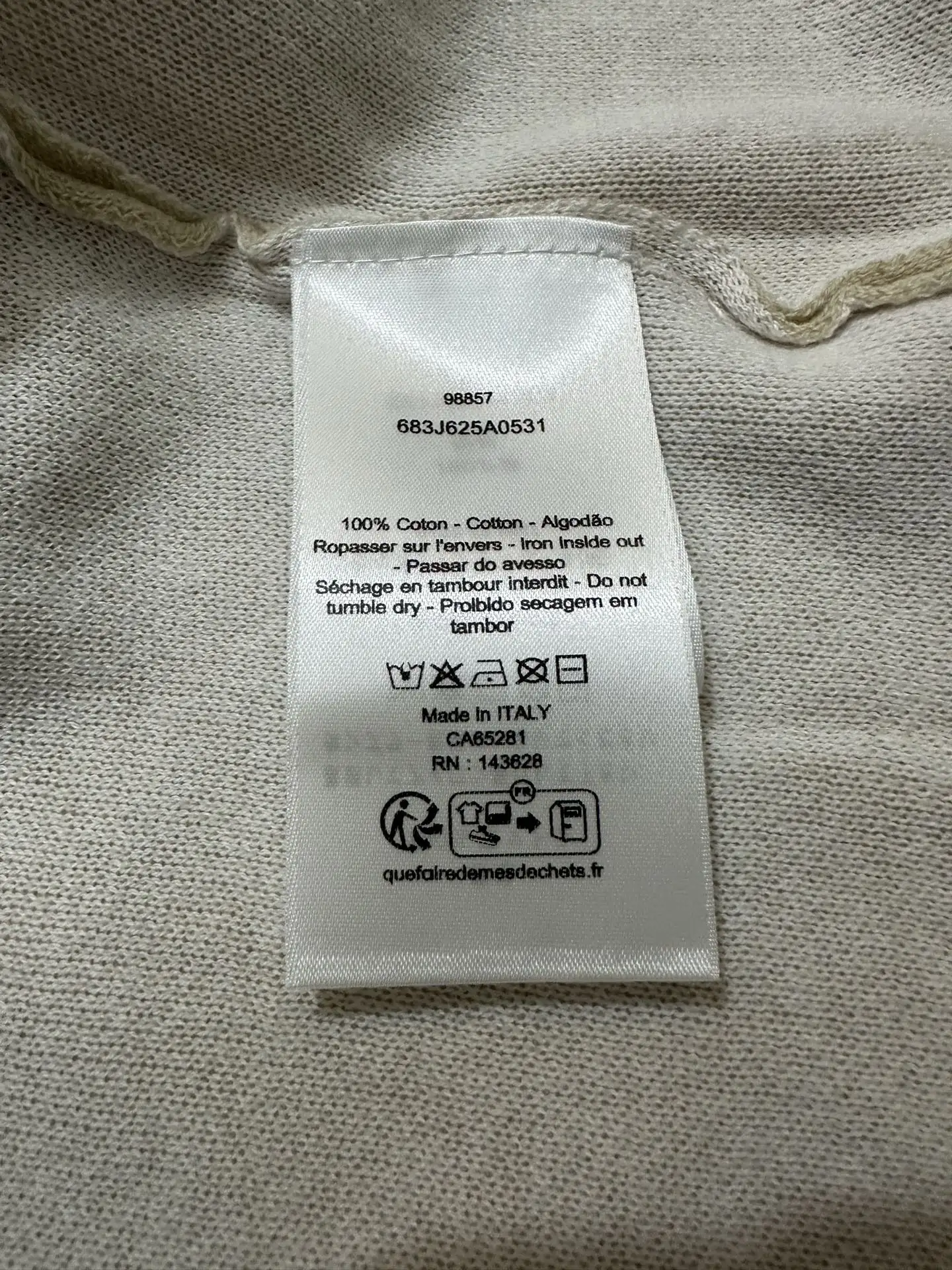 Logo Jacquard Cotton Knit T-Shirt D24018896 — view 9
