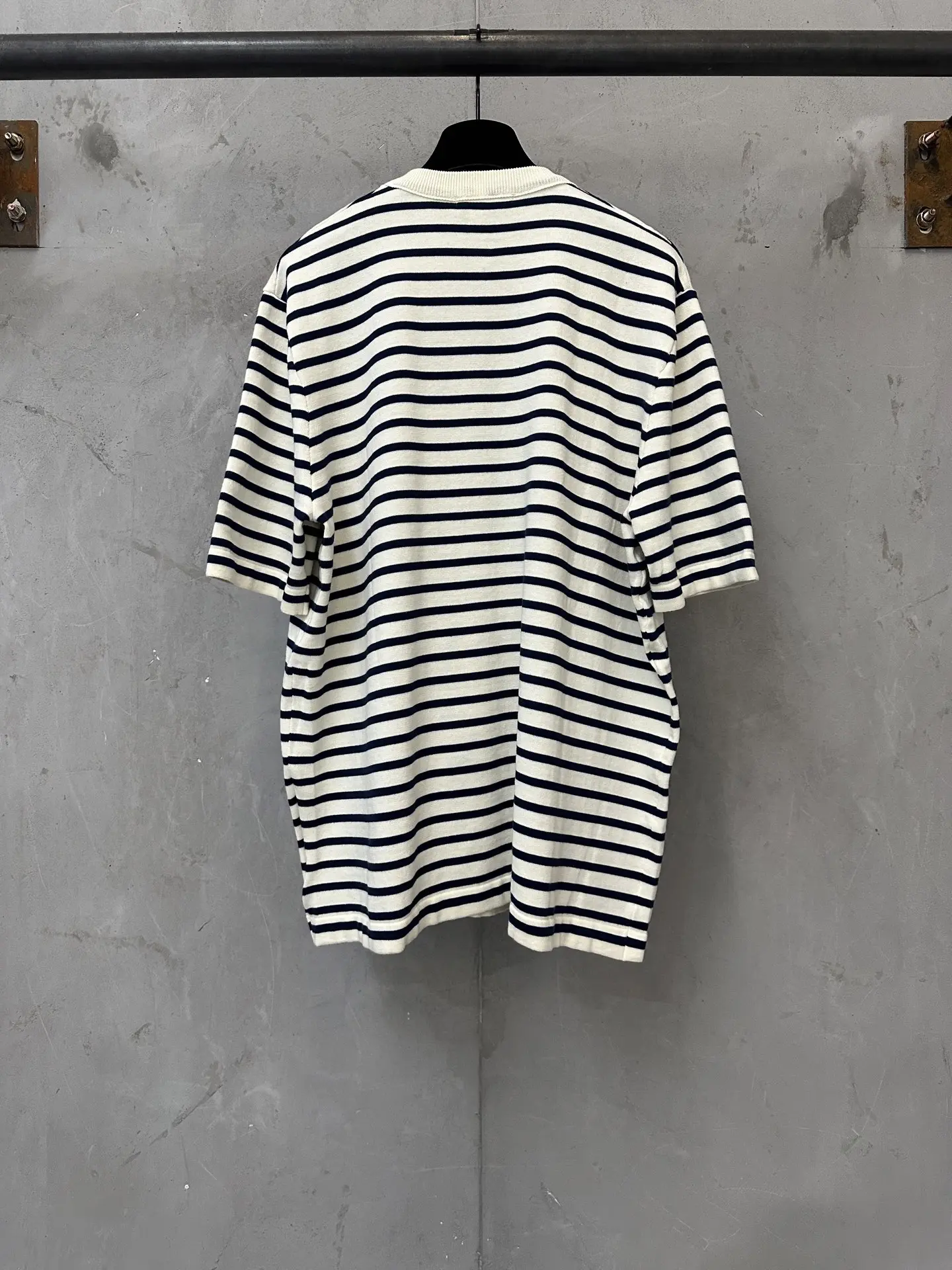 Striped Wool-Blend Knit T-Shirt D24018909 — view 2