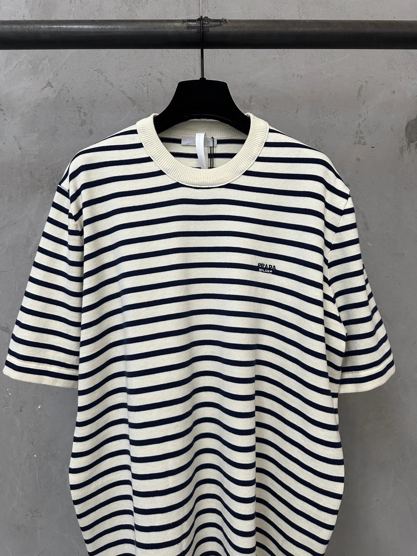 Striped Wool-Blend Knit T-Shirt D24018909 — view 3