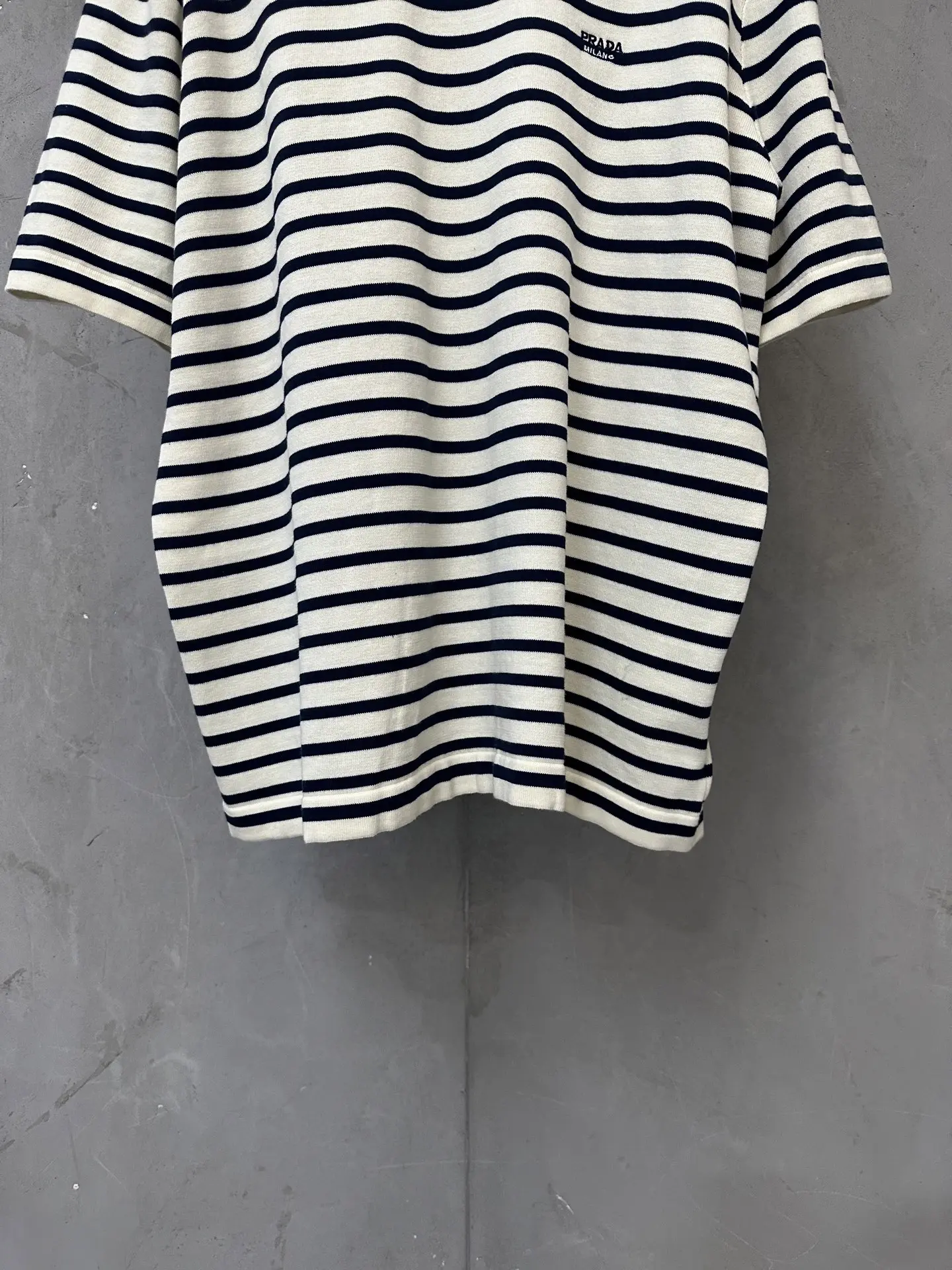Striped Wool-Blend Knit T-Shirt D24018909 — view 4