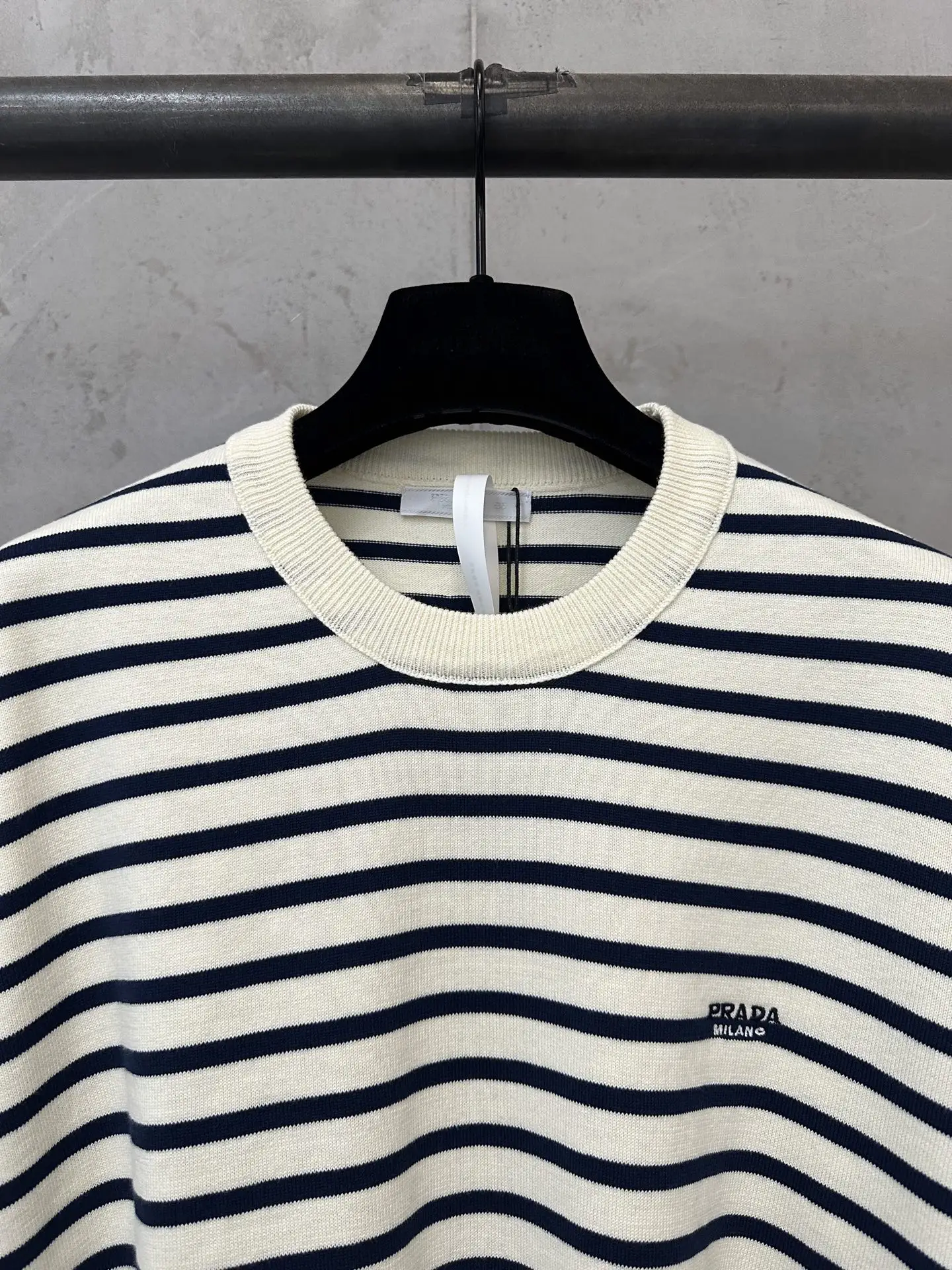 Striped Wool-Blend Knit T-Shirt D24018909 — view 5
