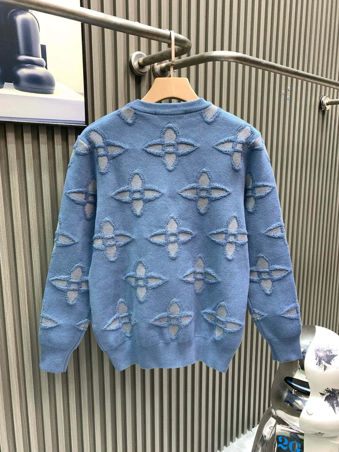 Monogram Jacquard Knit Crew-Neck Sweater D24014135 — view 2