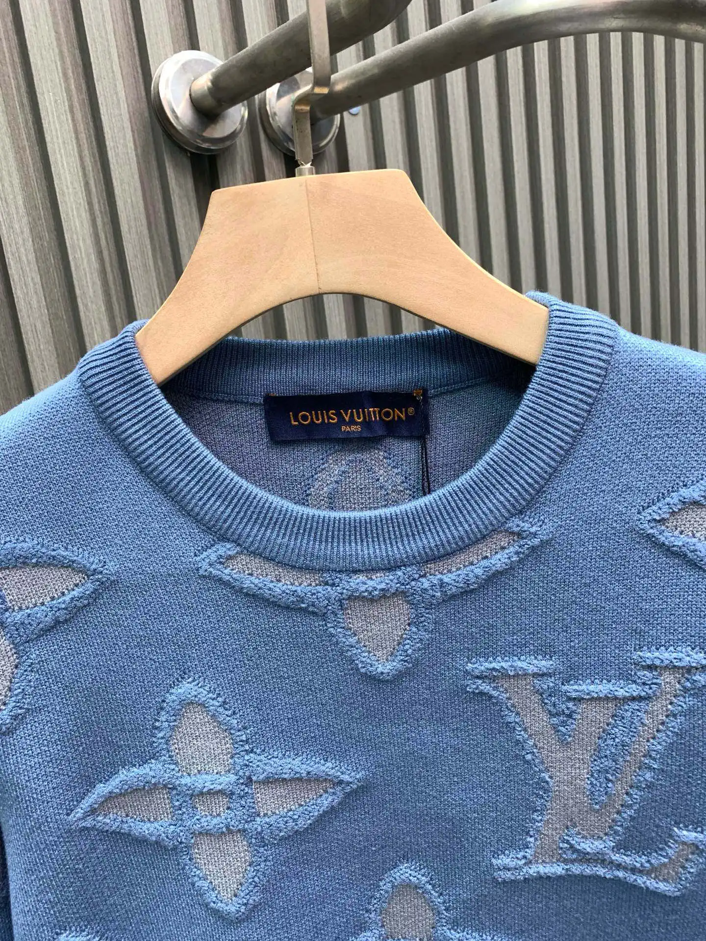 Monogram Jacquard Knit Crew-Neck Sweater D24014135 — view 3
