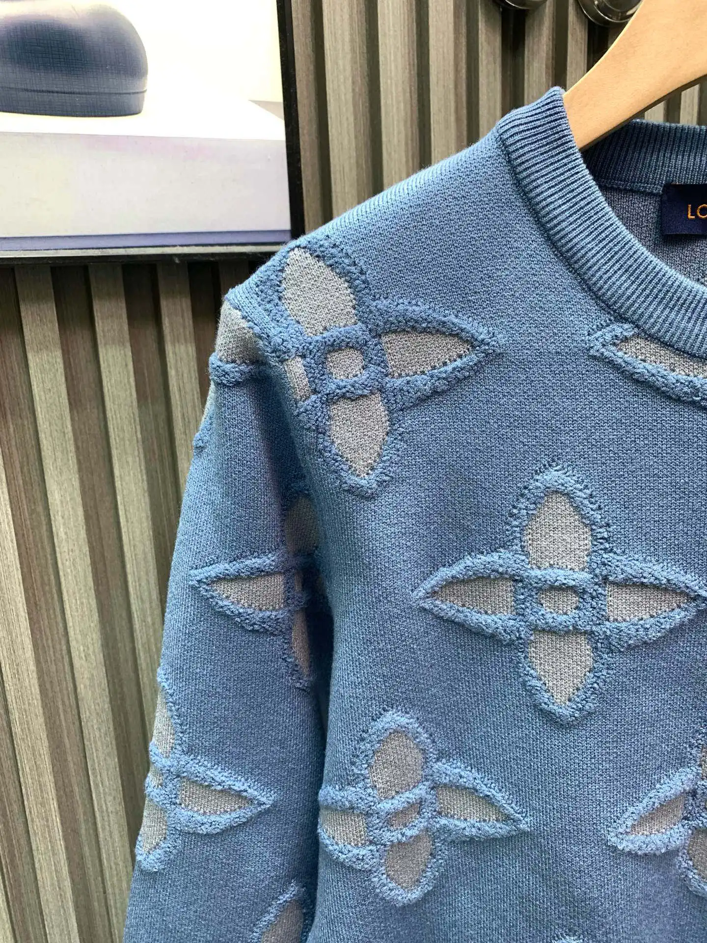 Monogram Jacquard Knit Crew-Neck Sweater D24014135 — view 6