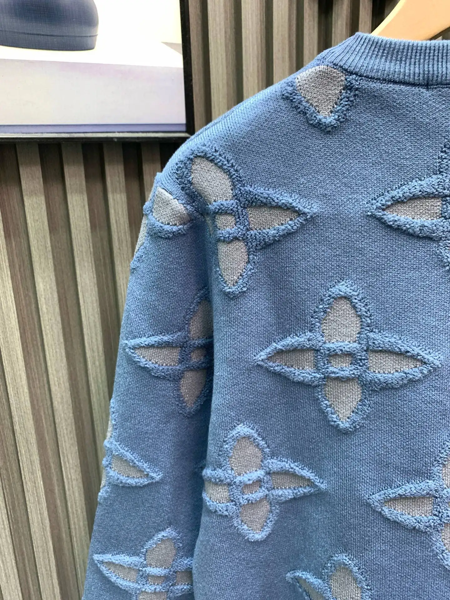 Monogram Jacquard Knit Crew-Neck Sweater D24014135 — view 7