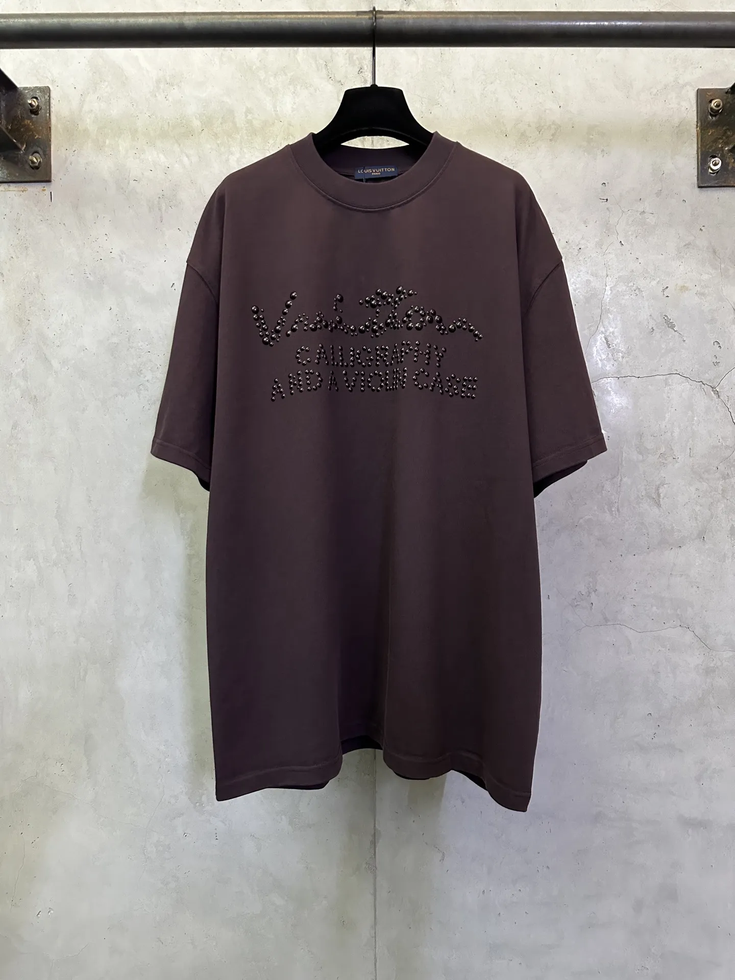 Embellished Logo Heavyweight Cotton T-Shirt D24012349