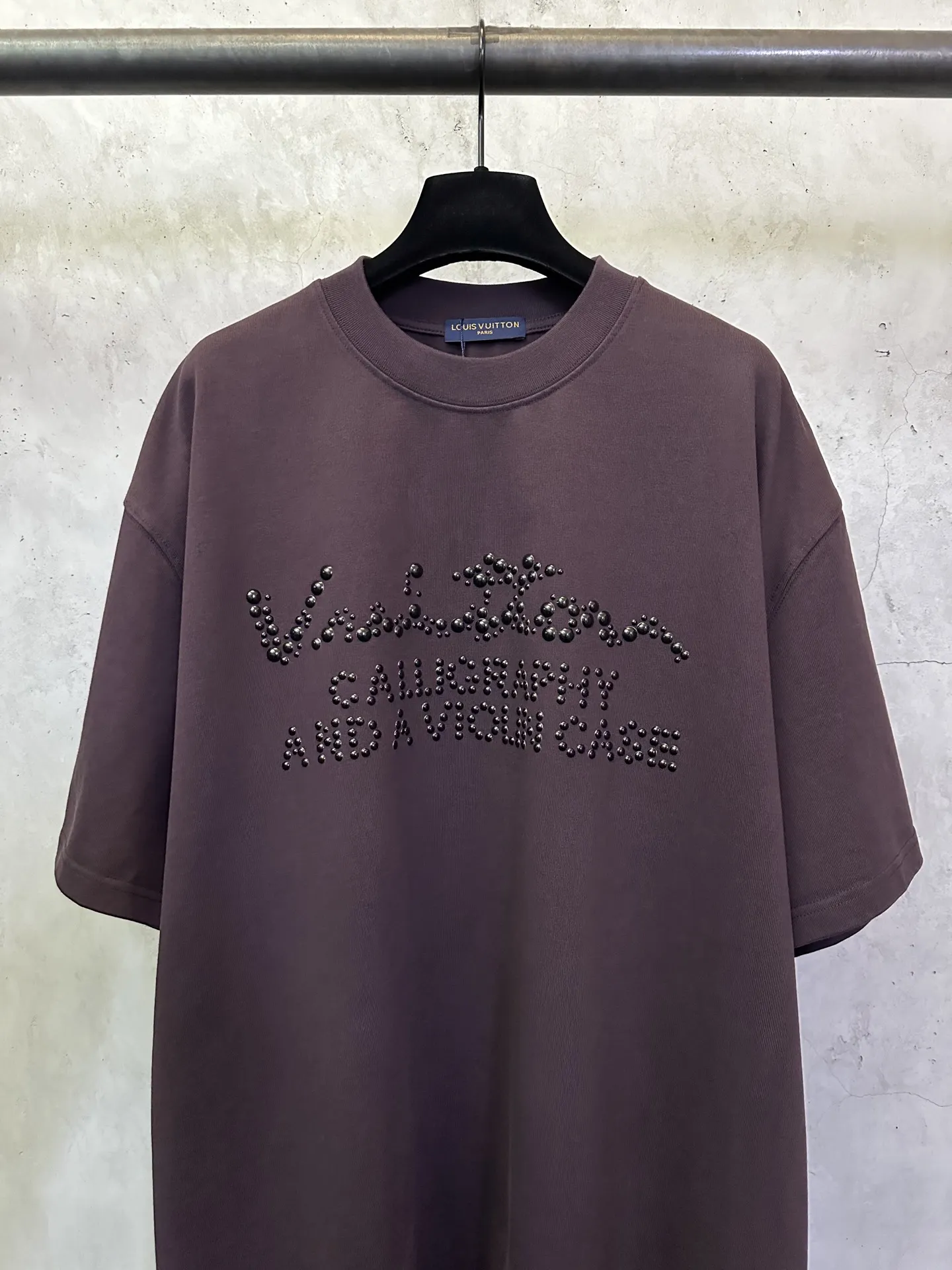 Embellished Logo Heavyweight Cotton T-Shirt D24012349 — view 3
