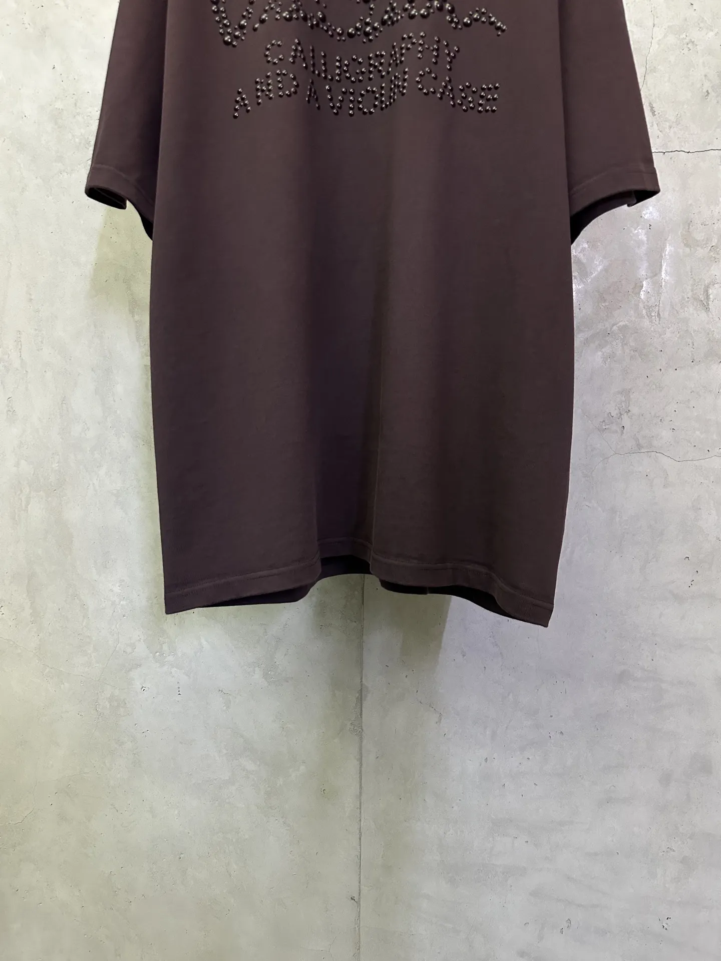 Embellished Logo Heavyweight Cotton T-Shirt D24012349 — view 4