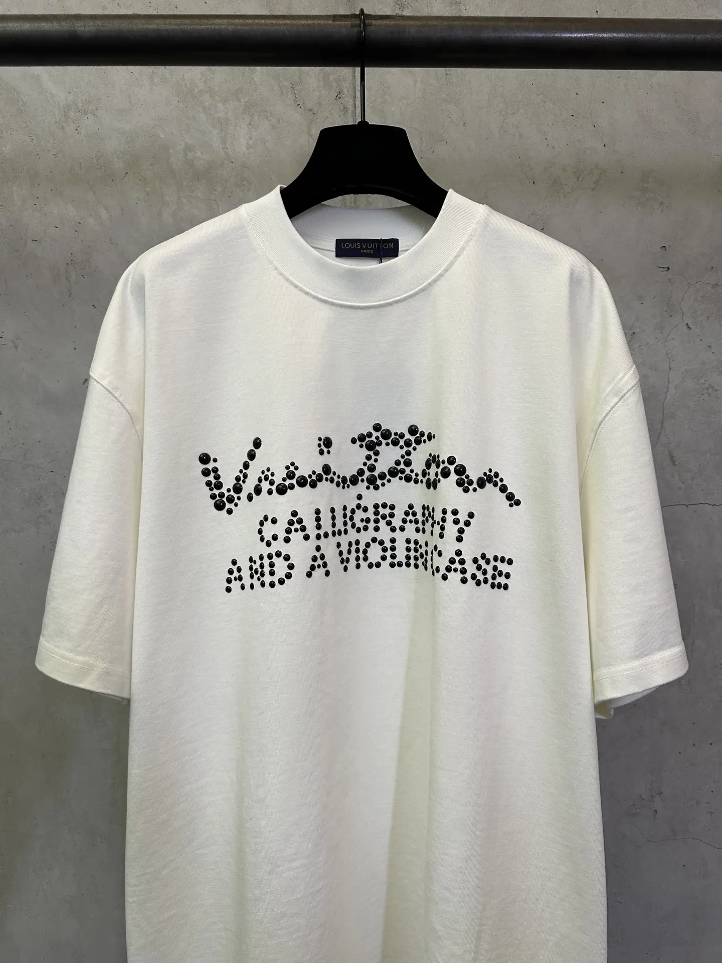 Embellished Logo Heavyweight Cotton T-Shirt D24011931 — view 3