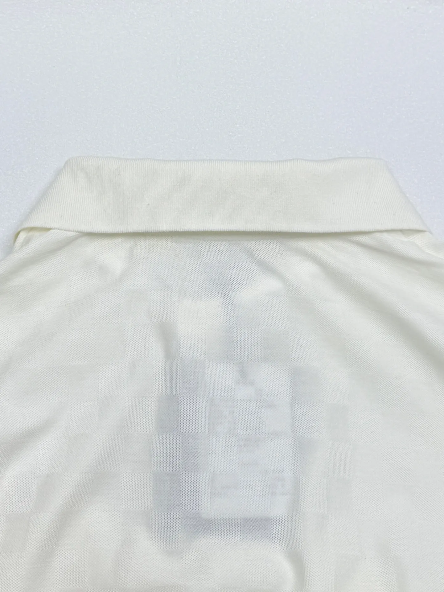 Damier Silk-Cotton Piqué Polo Shirt D24513836 — view 9