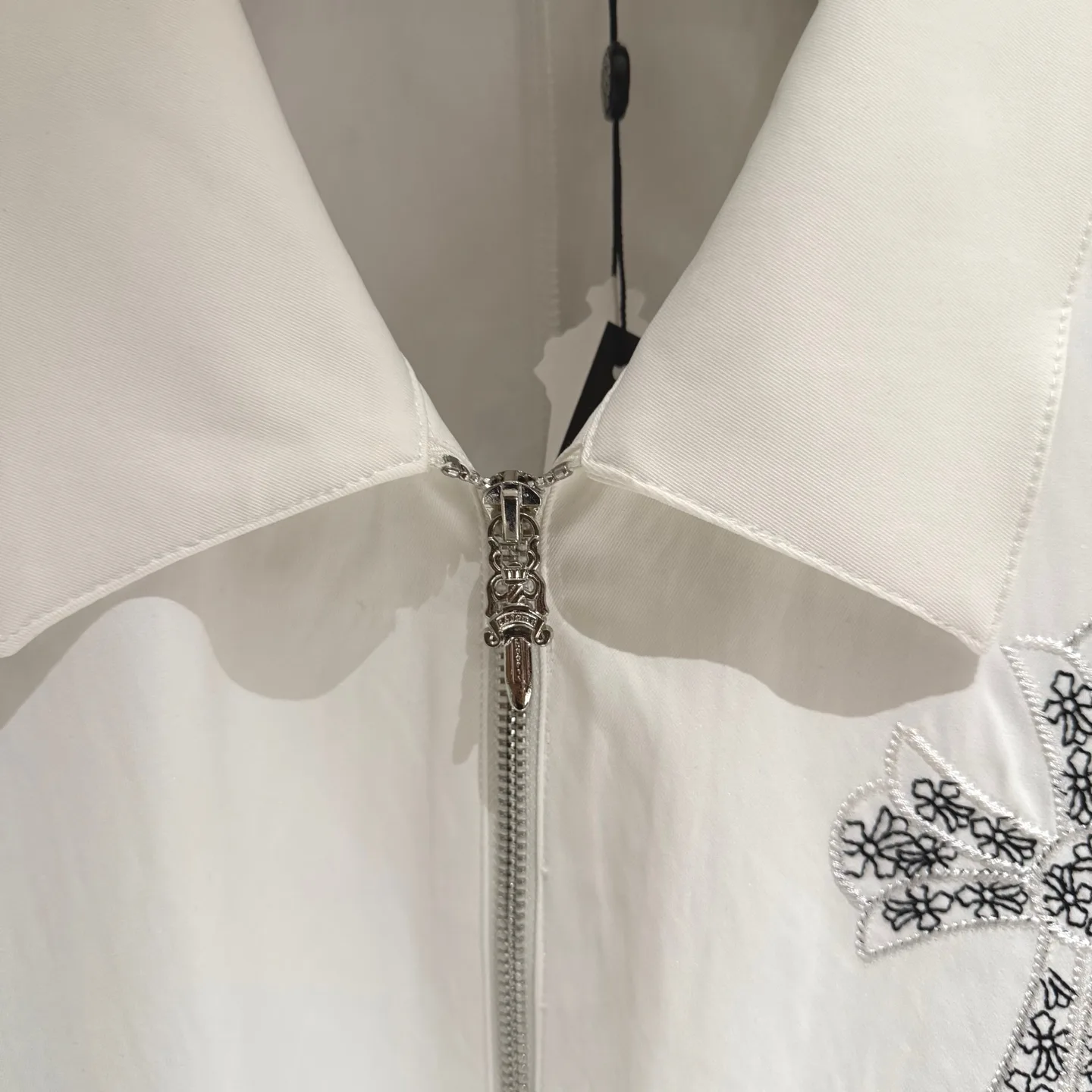 Cross-Embroidered Zip-Up Shirt Jacket D24523670 — view 5
