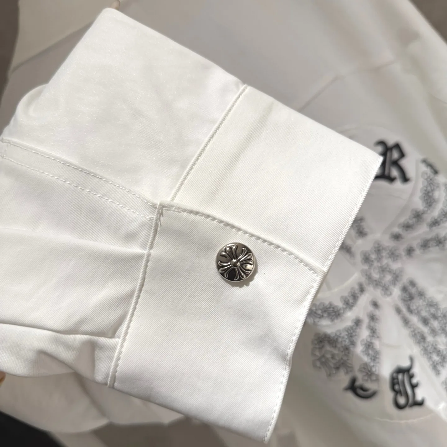 Cross-Embroidered Zip-Up Shirt Jacket D24523670 — view 9
