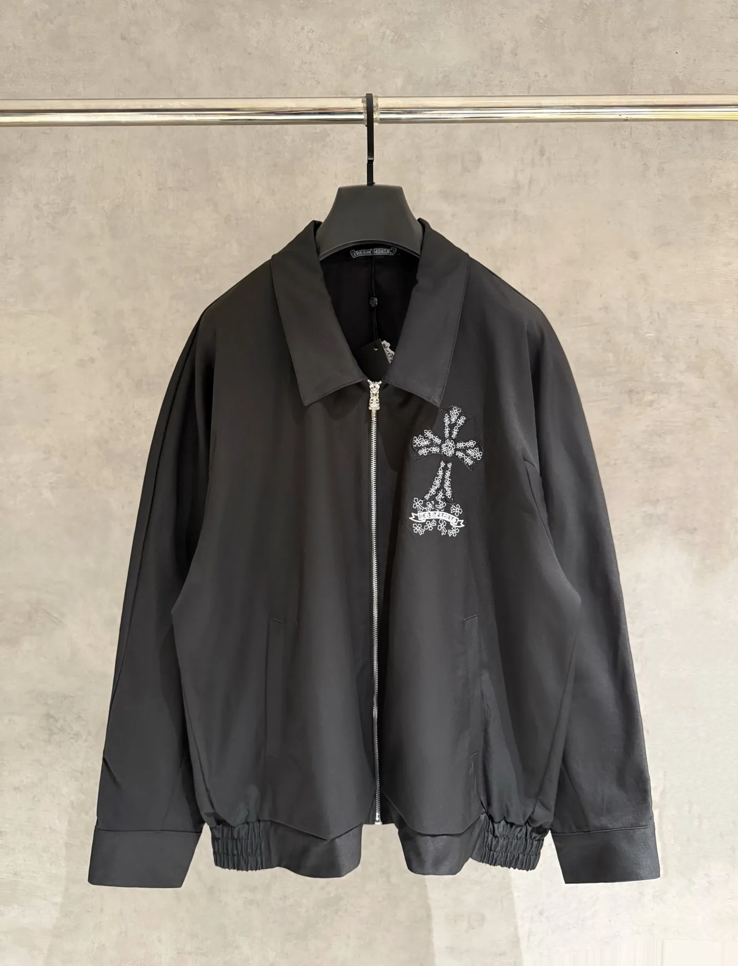 Cross Embroidered Zip-Up Shirt Jacket D24523671