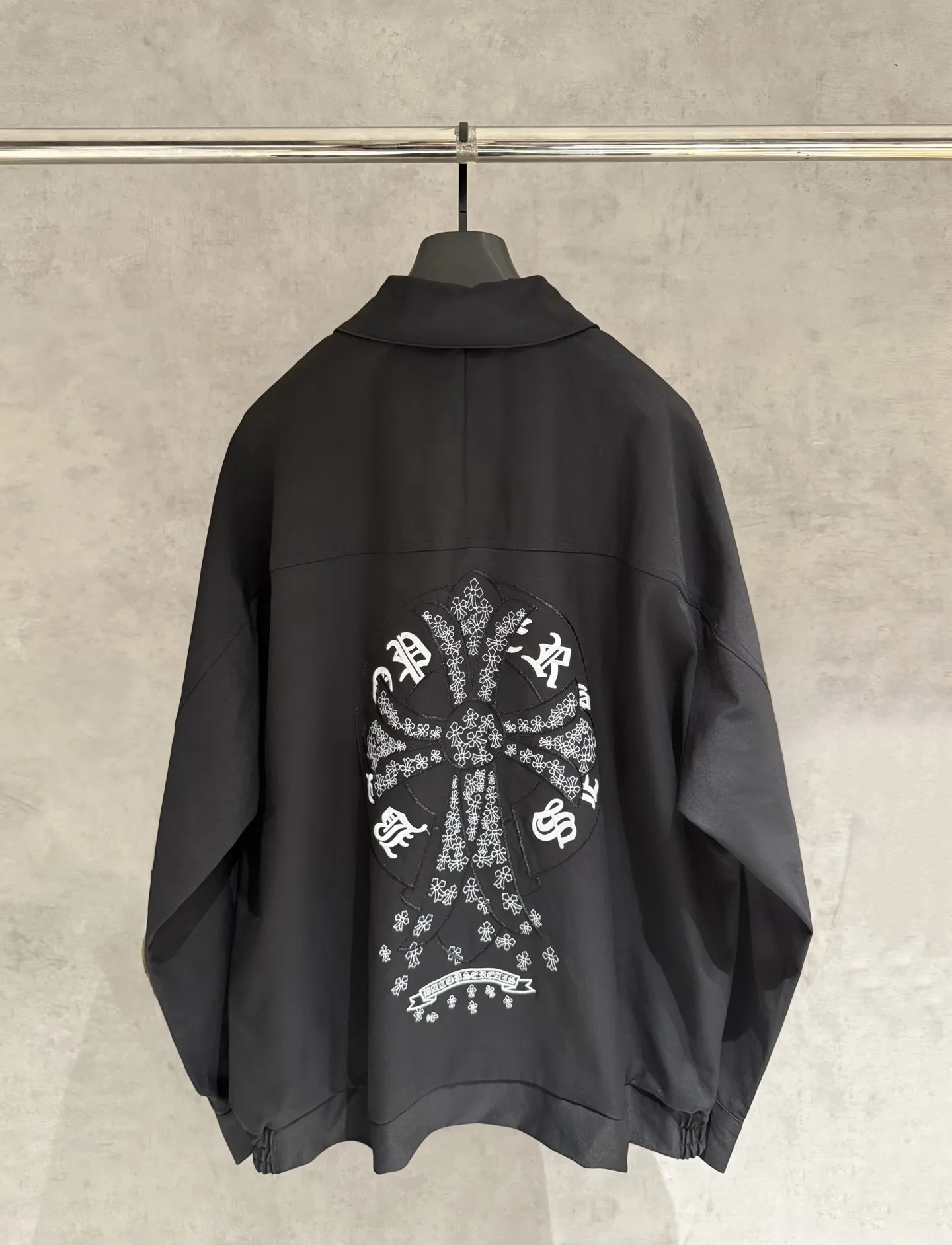Cross Embroidered Zip-Up Shirt Jacket D24523671 — view 2