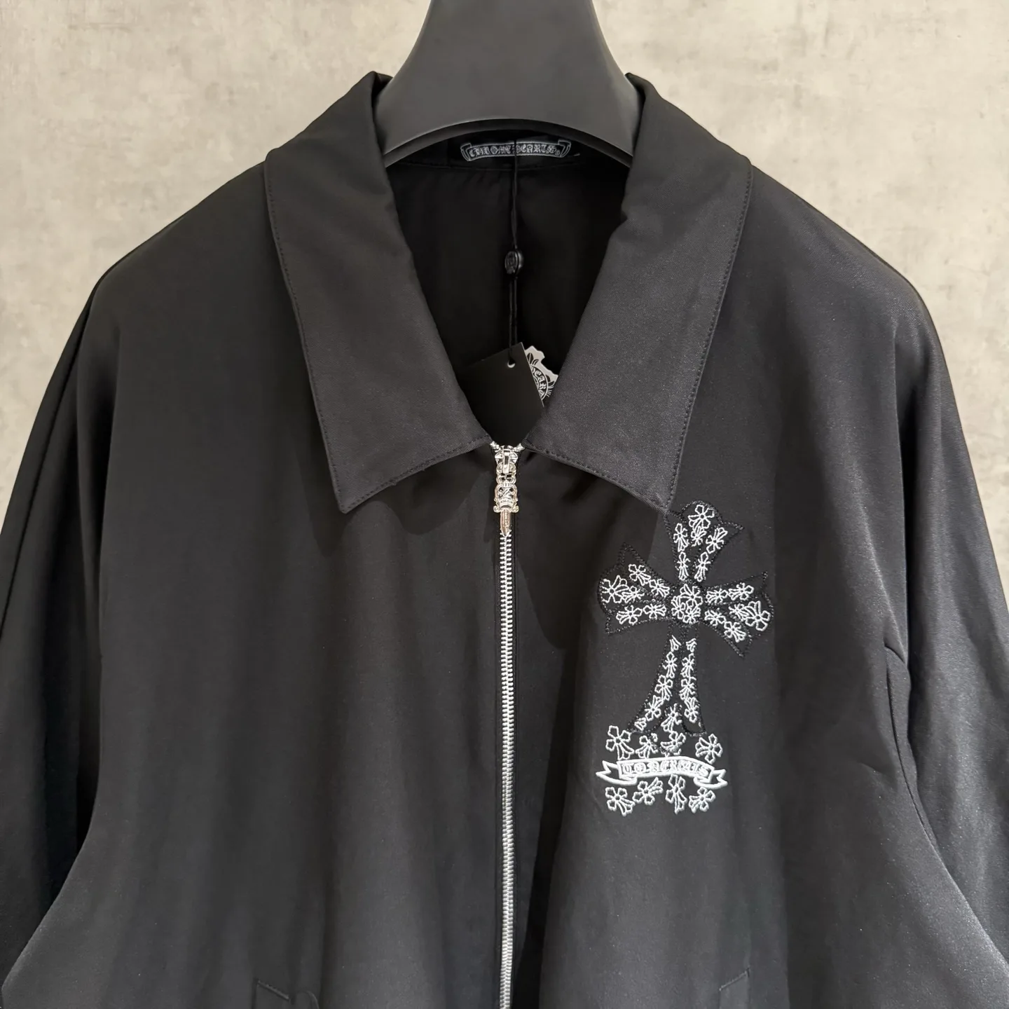 Cross Embroidered Zip-Up Shirt Jacket D24523671 — view 3