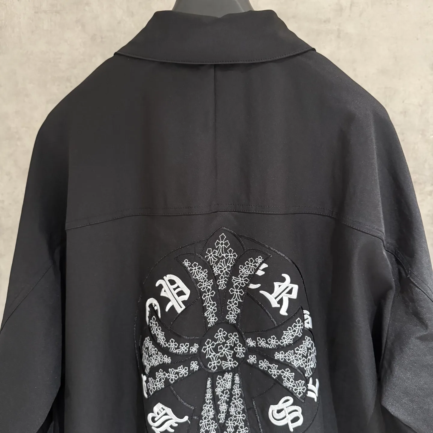 Cross Embroidered Zip-Up Shirt Jacket D24523671 — view 4