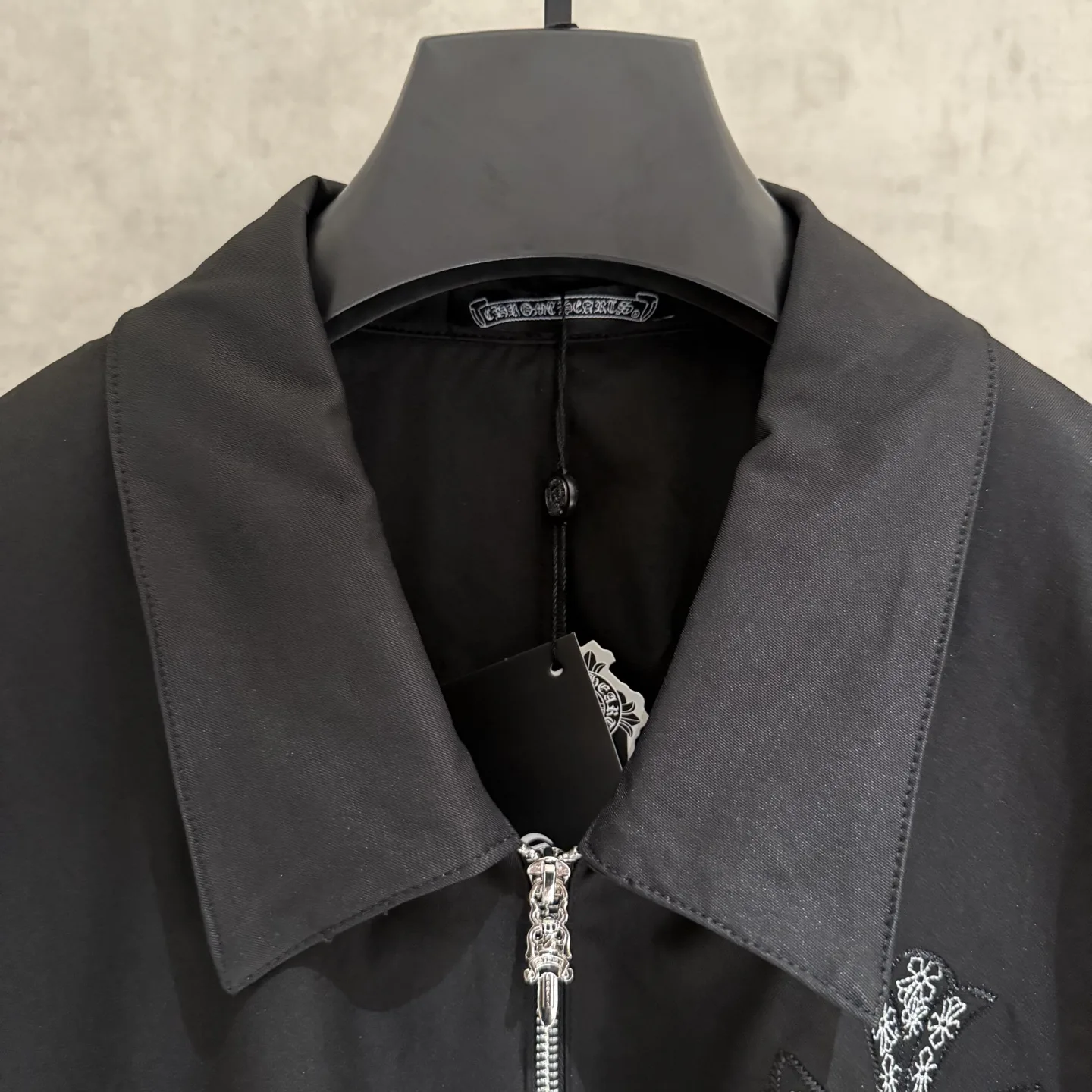 Cross Embroidered Zip-Up Shirt Jacket D24523671 — view 5