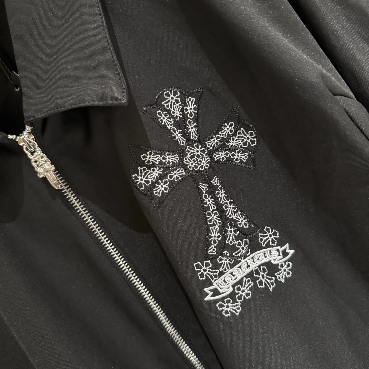 Cross Embroidered Zip-Up Shirt Jacket D24523671 — view 6