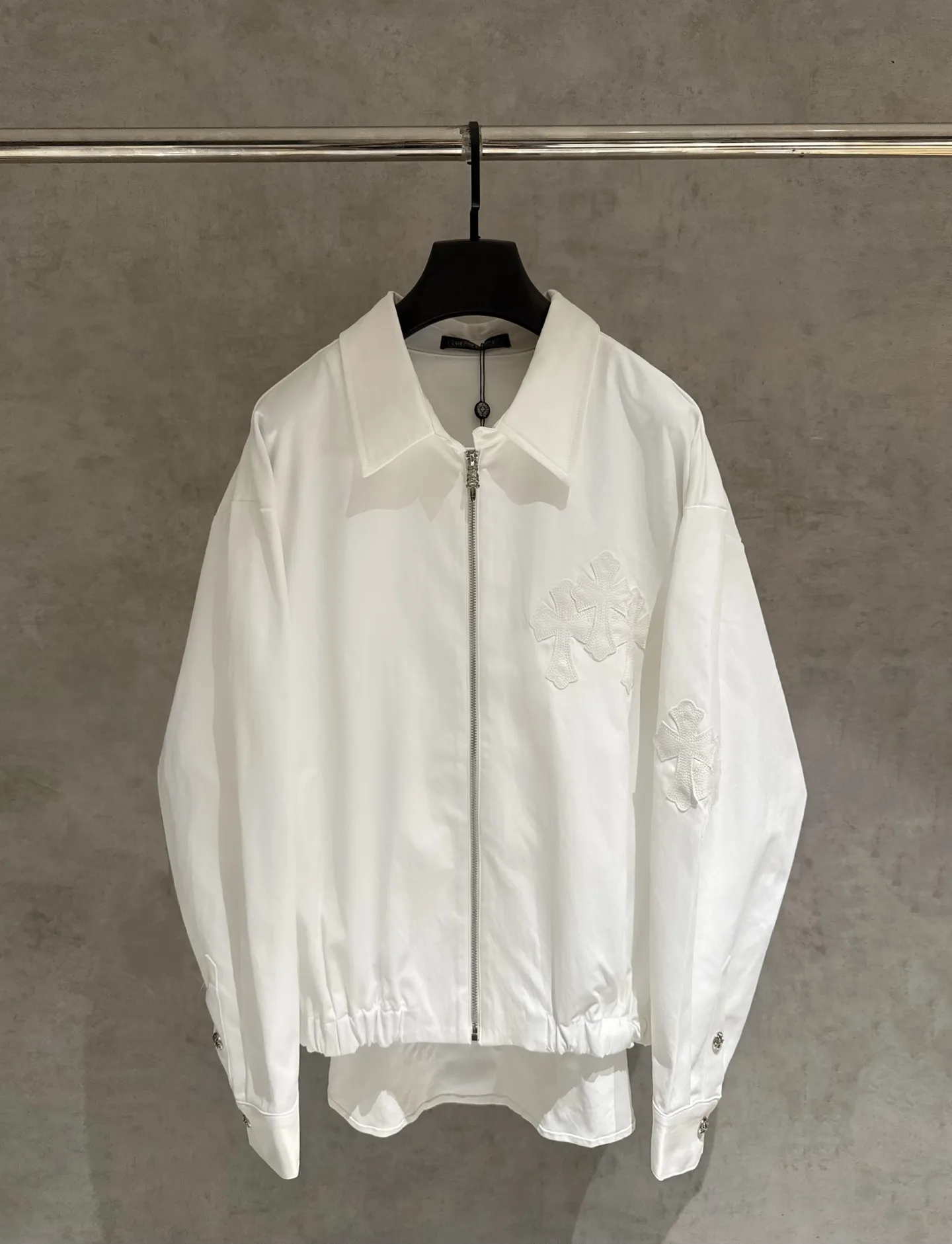 Cross Patch Zip-Up Oversized Shirt D24523672