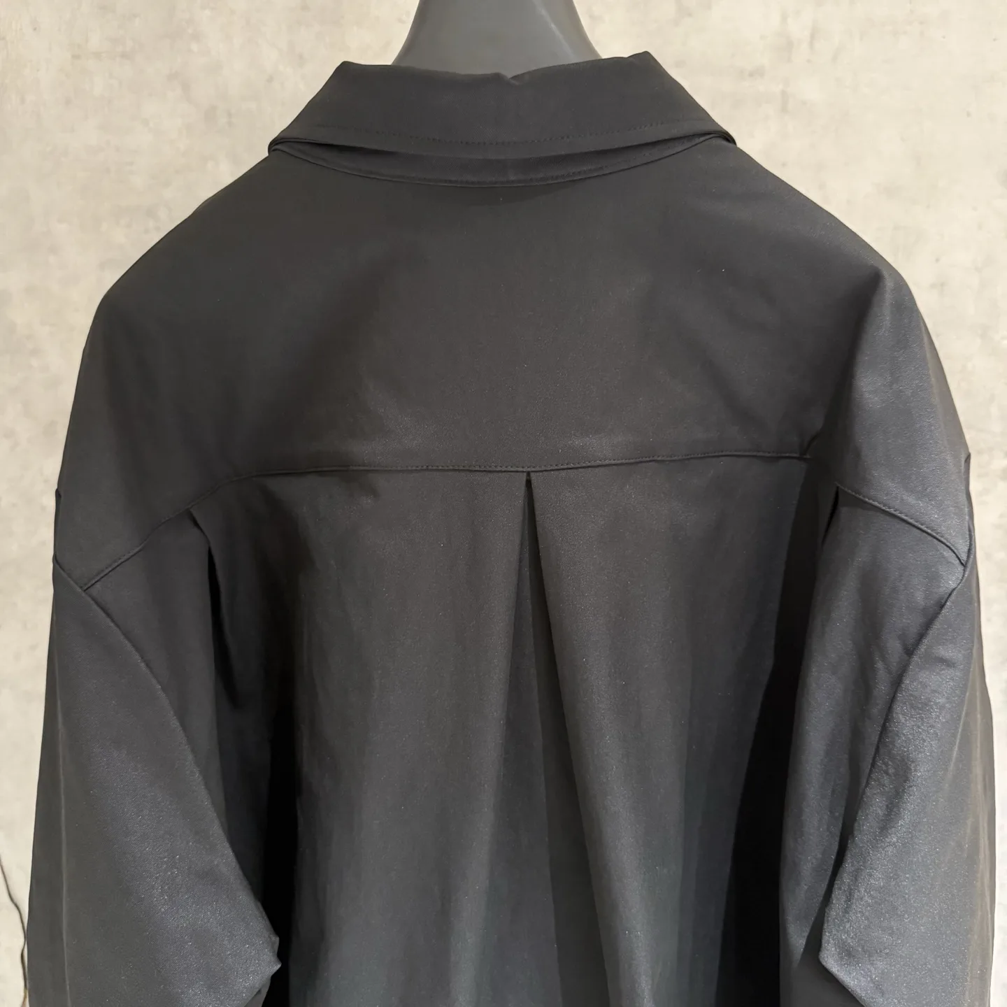 Leather Cross Patch Zip-Up Shirt Jacket D24523673 — view 4
