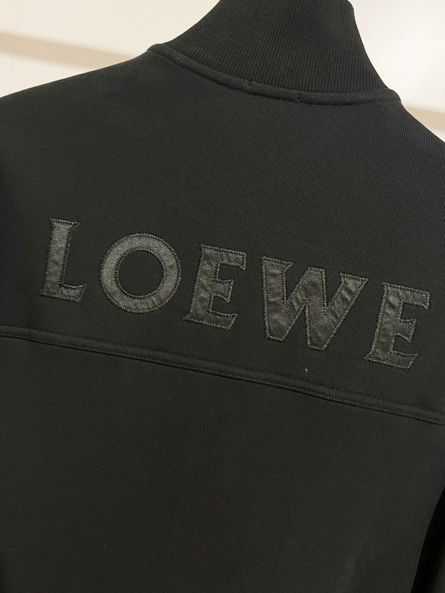 Leather-Trimmed Fleece-Back Zip-Up Jacket D24516052 — view 5