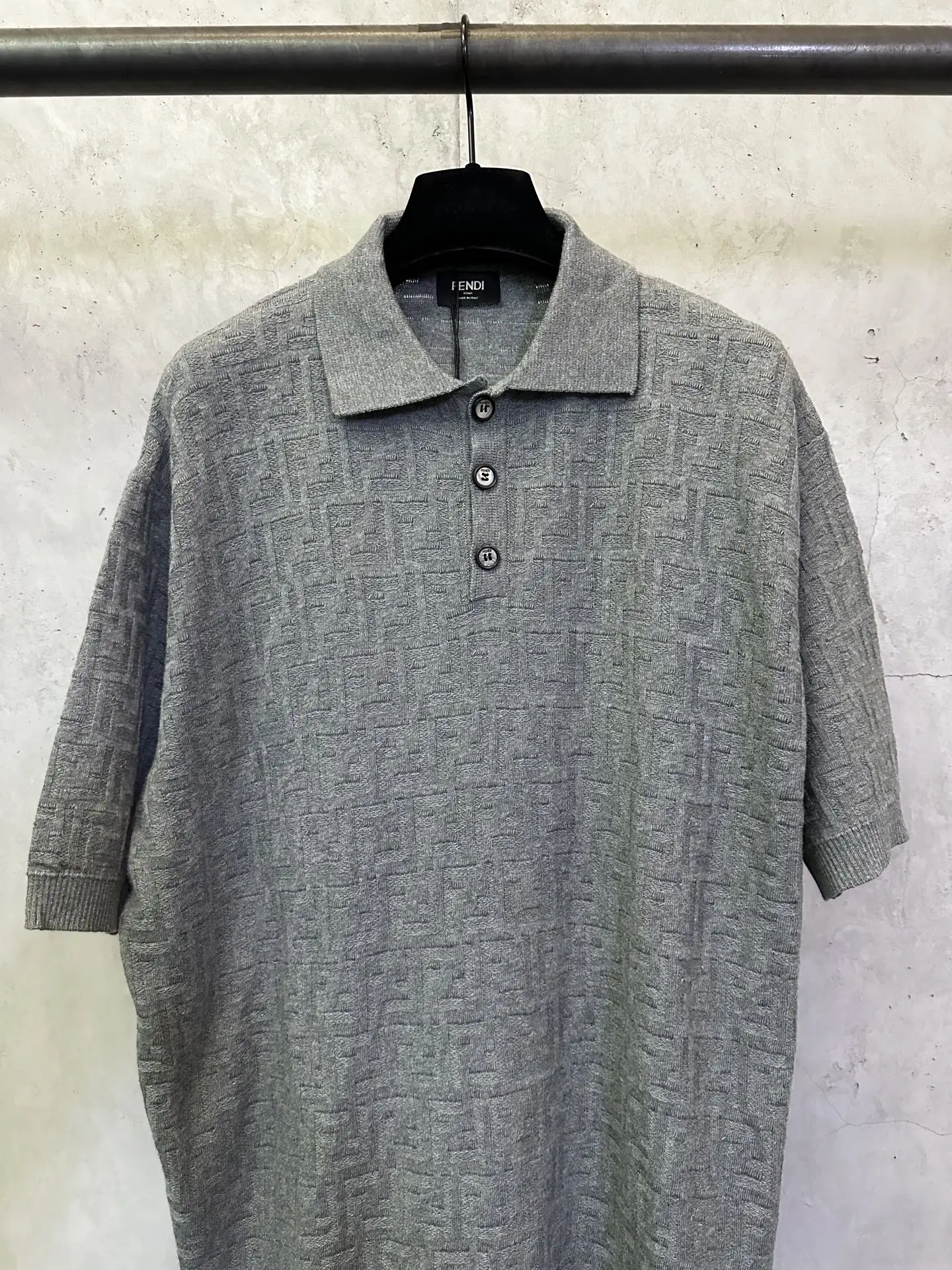 FF Monogram Jacquard Knit Polo Shirt D25012342 — view 3