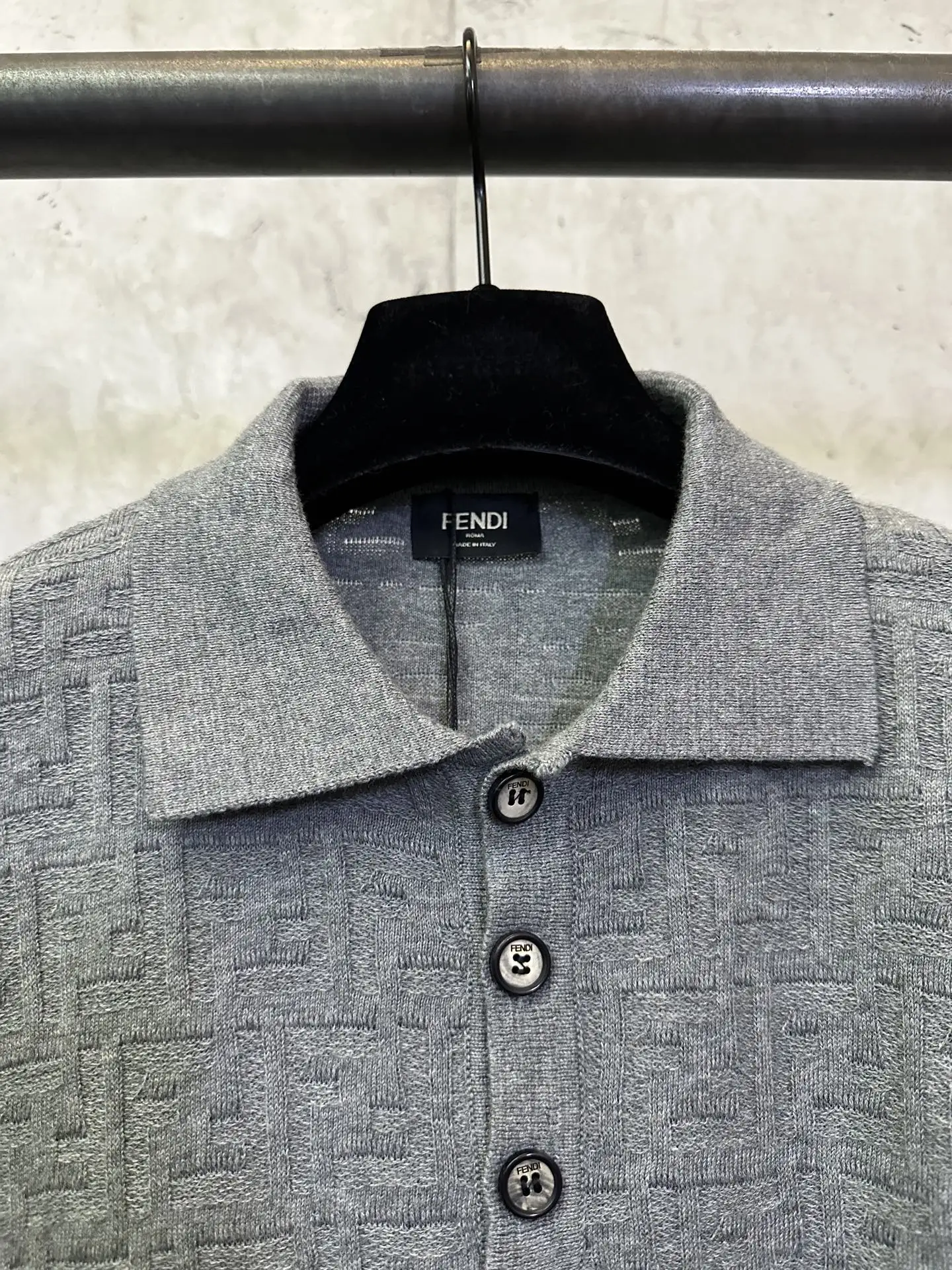 FF Monogram Jacquard Knit Polo Shirt D25012342 — view 7