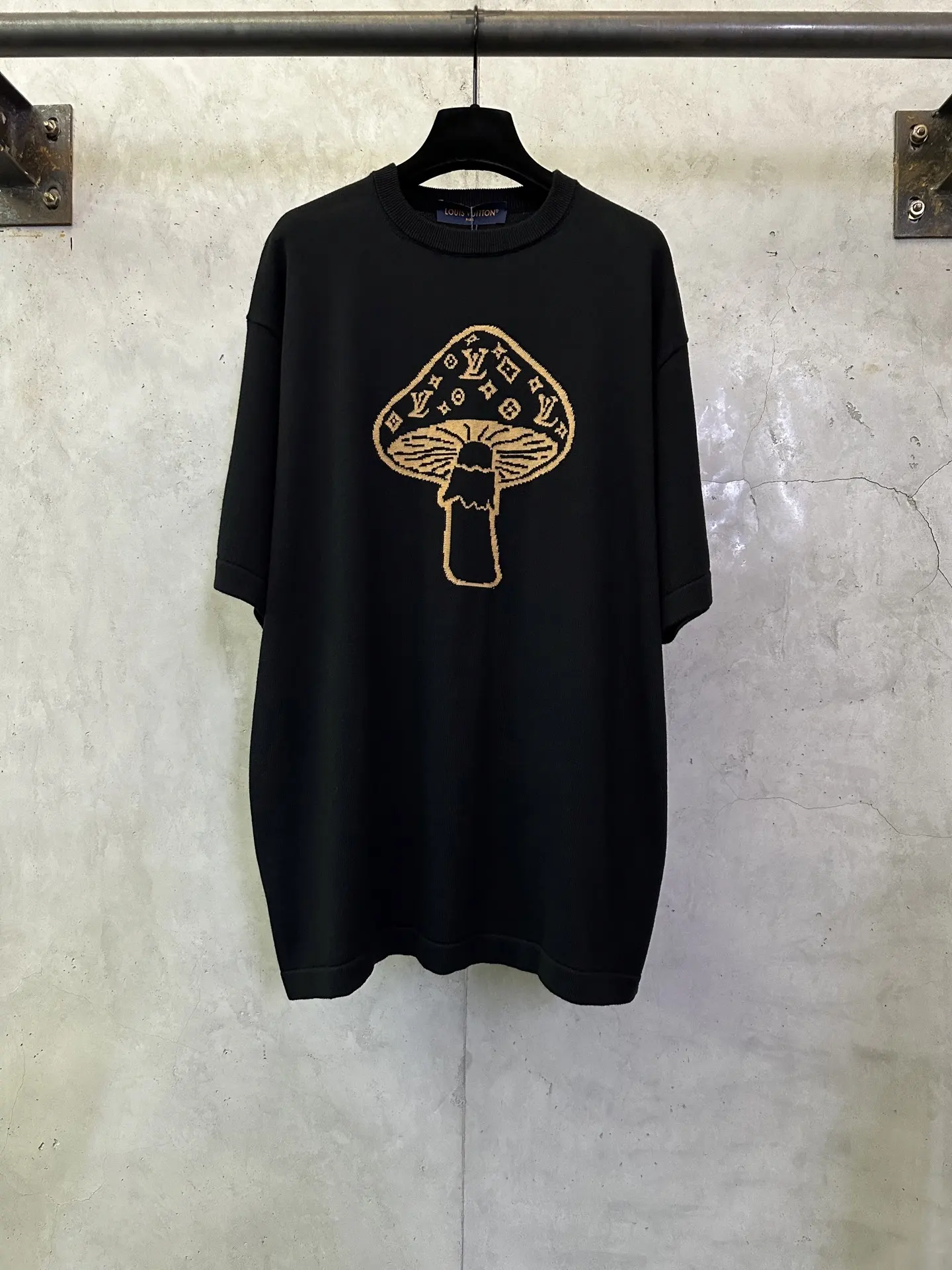 Mushroom Intarsia Knit T-Shirt D25012493