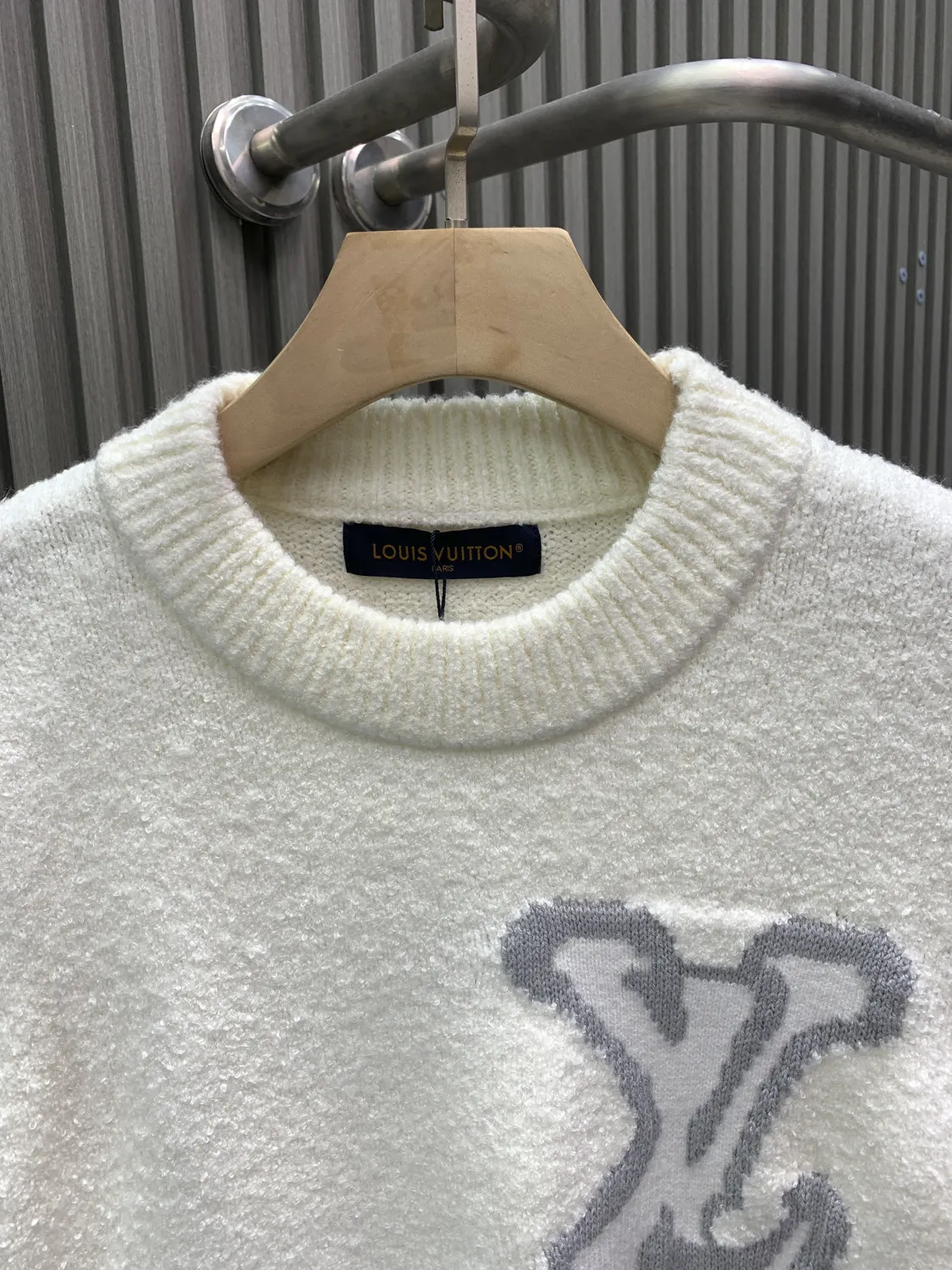 Logo Intarsia Wool-Blend Bouclé Sweater D25014136 — view 3